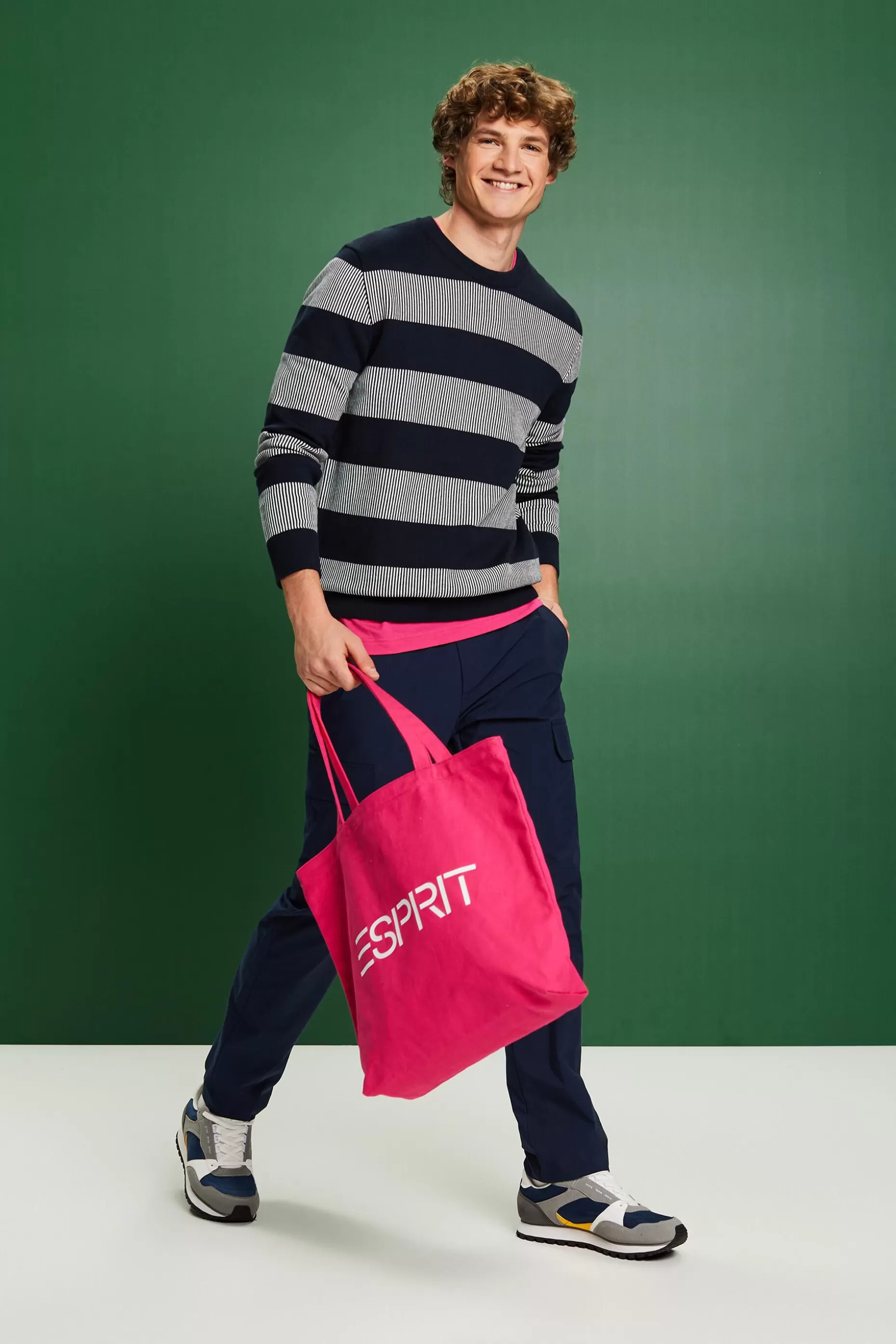 ESPRIT Striped Rib-Knit Sweater at our Online Shop *Men Sweaters
