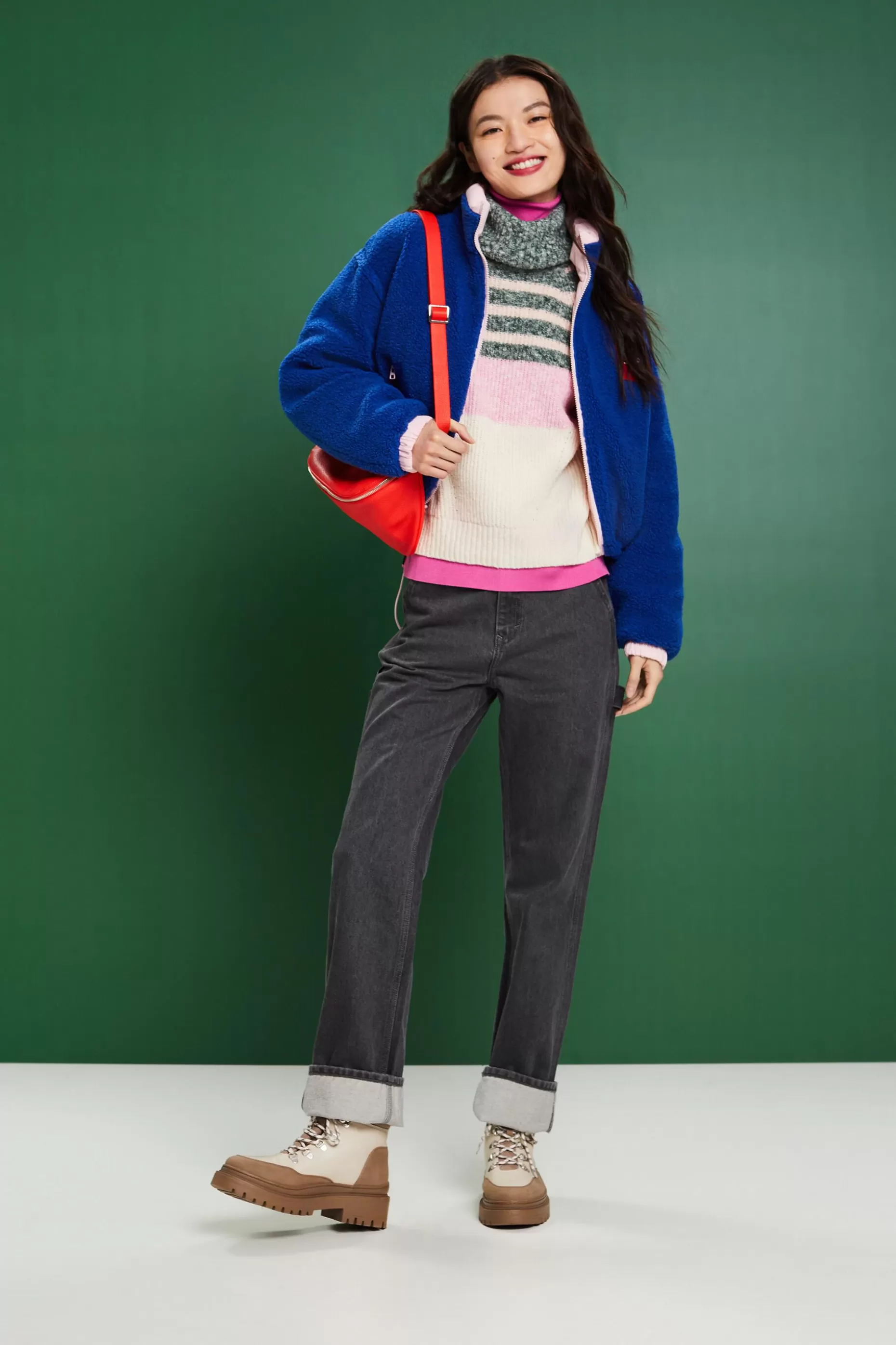 ESPRIT Striped Rib-Knit Turtleneck Sweater at our Online Shop *Women Sweaters