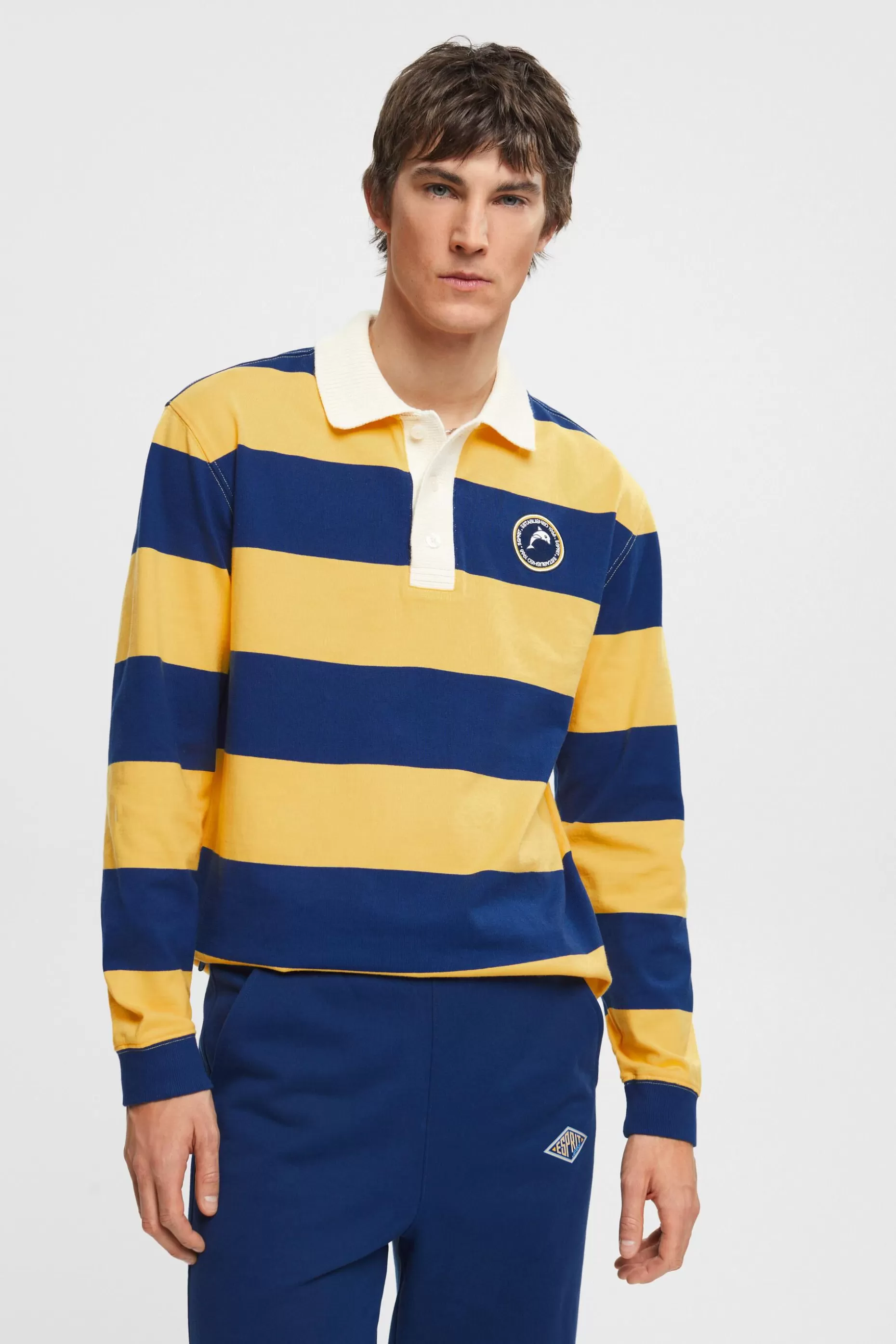 ESPRIT Striped rugby polo at our Online Shop *Men T-Shirts + Polos