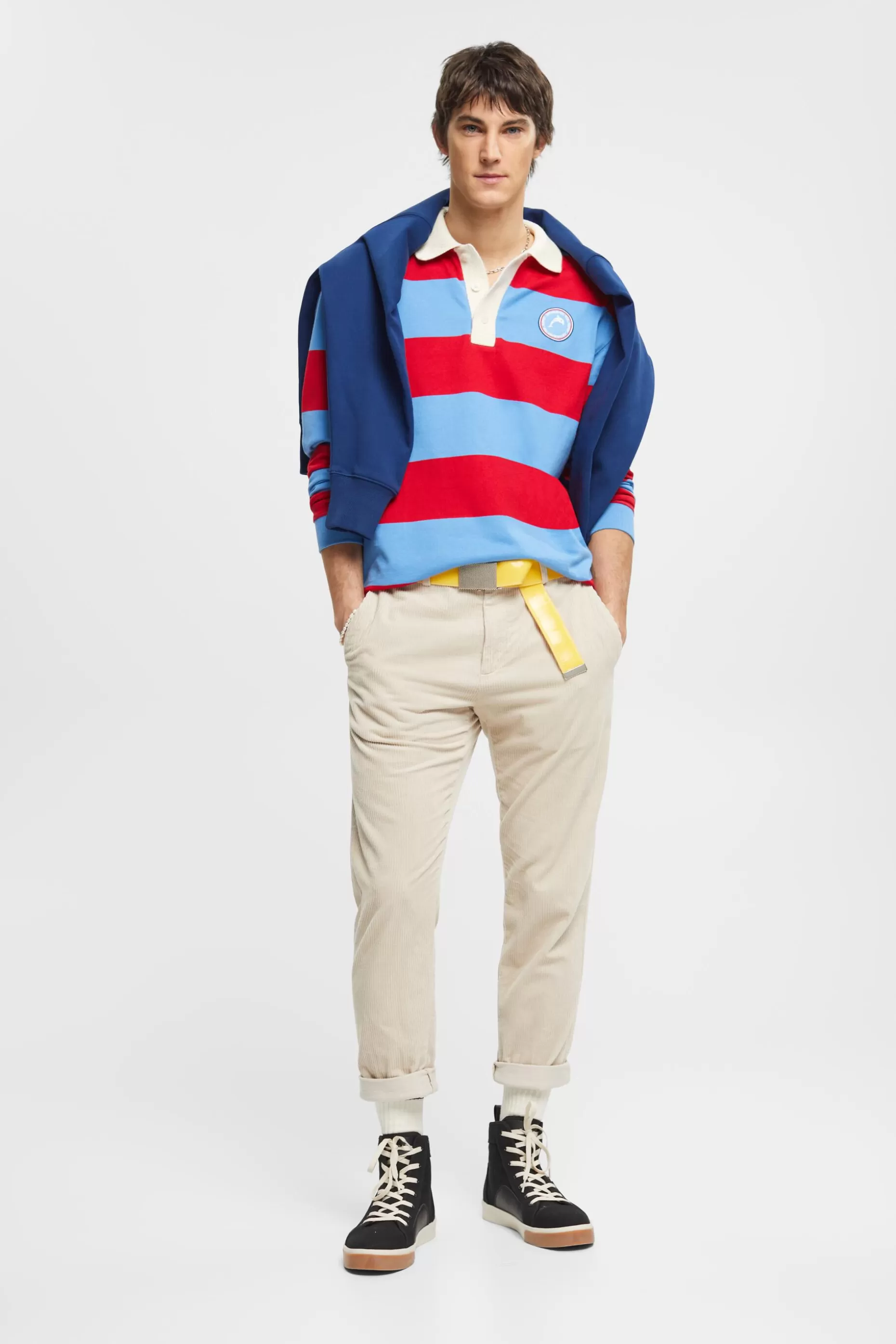 ESPRIT Striped rugby polo at our Online Shop *Men T-Shirts + Polos