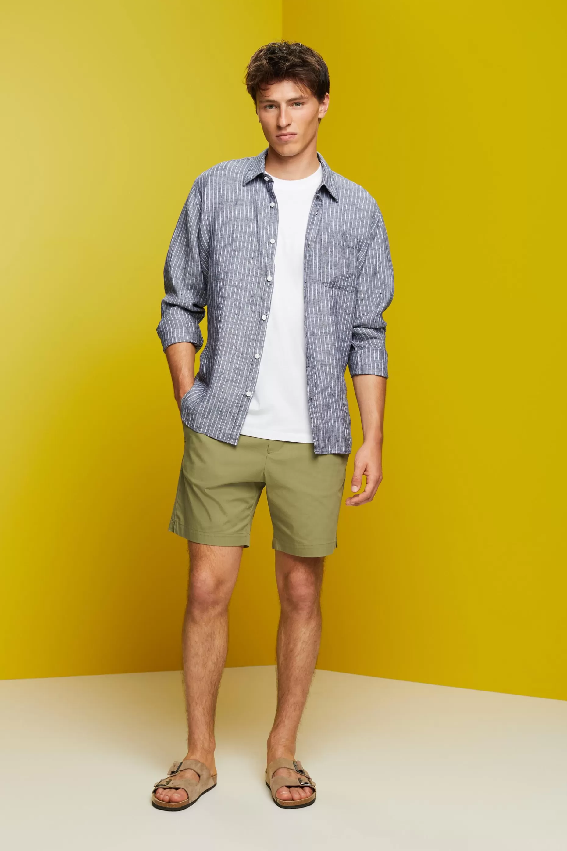 ESPRIT Striped shirt, 100% linen at our Online Shop *Men Shirts
