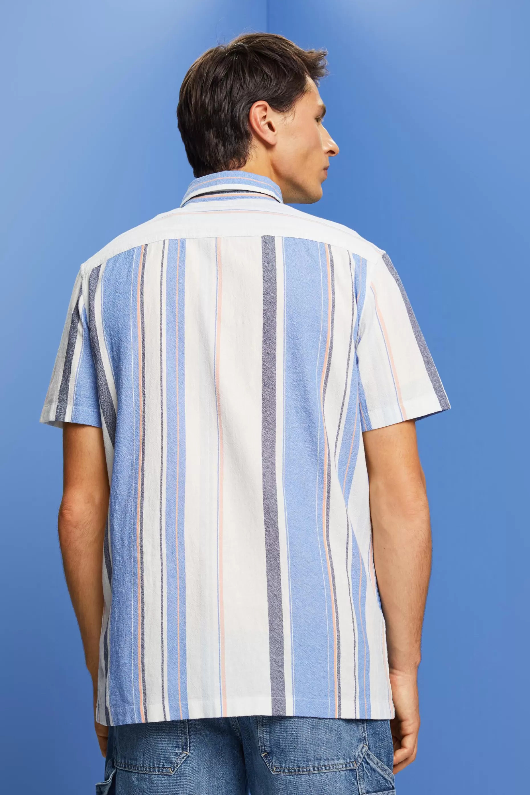 ESPRIT Striped short sleeve shirt, 100% cotton at our Online Shop *Men Shirts