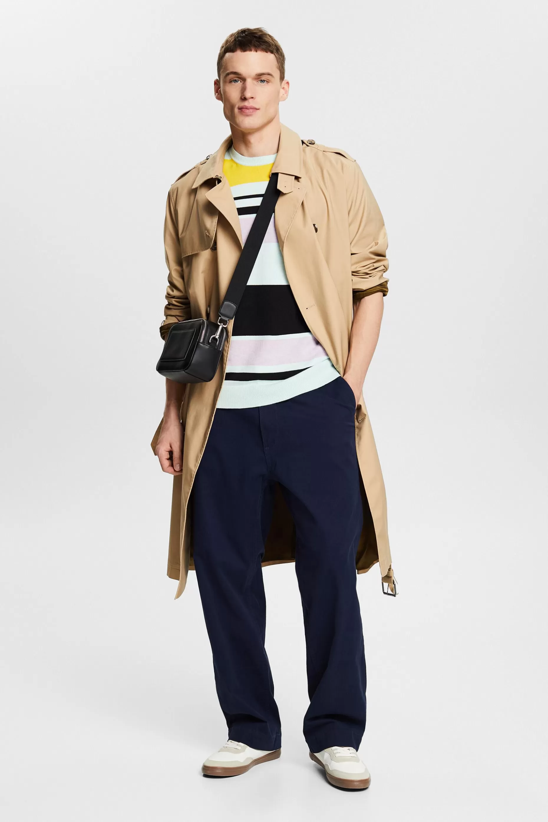 ESPRIT Striped Short-Sleeve Sweater at our Online Shop *Men The Pastel Edit