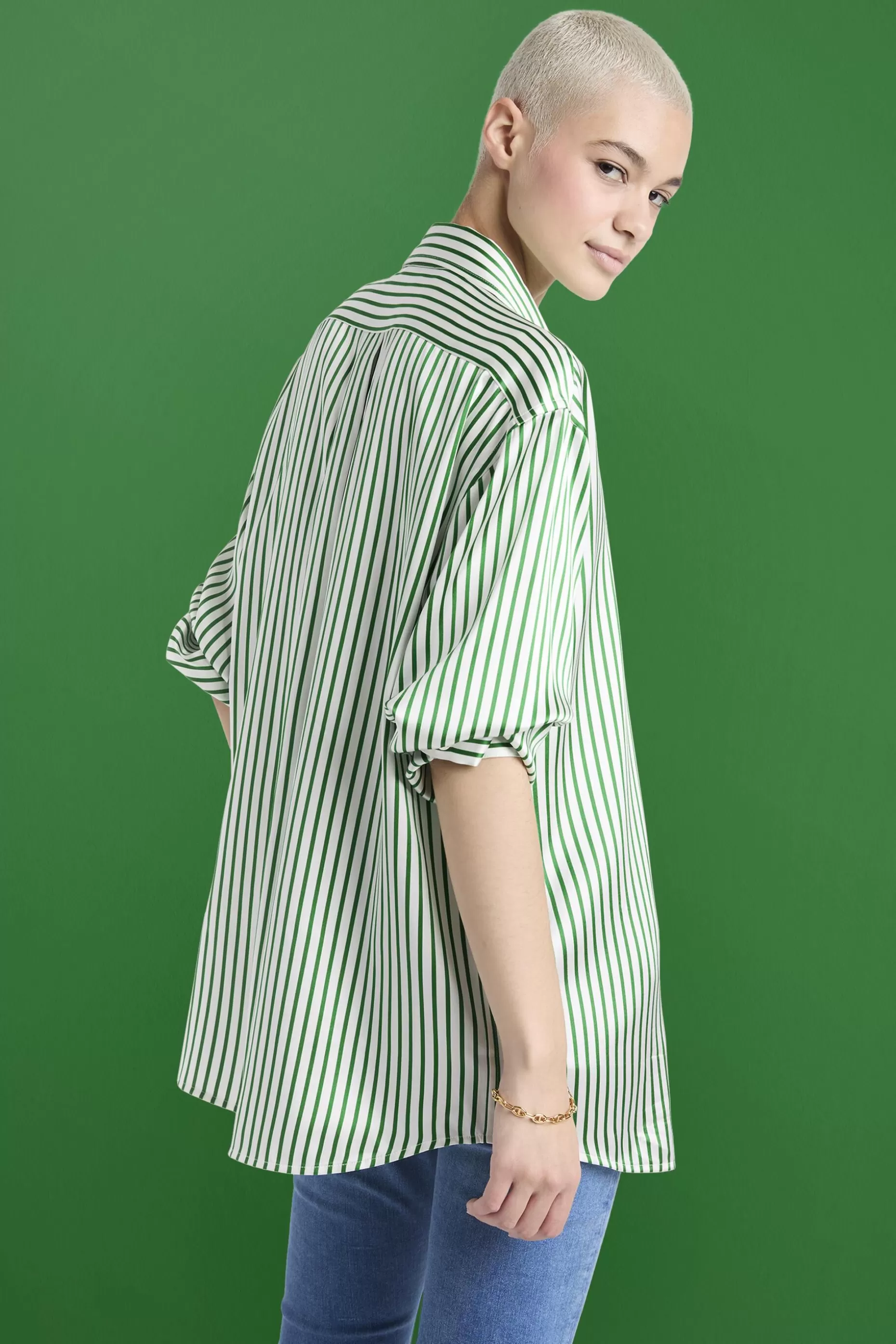 ESPRIT Striped Silk Charmeuse Shirt at our Online Shop *Women Shirts + Blouses