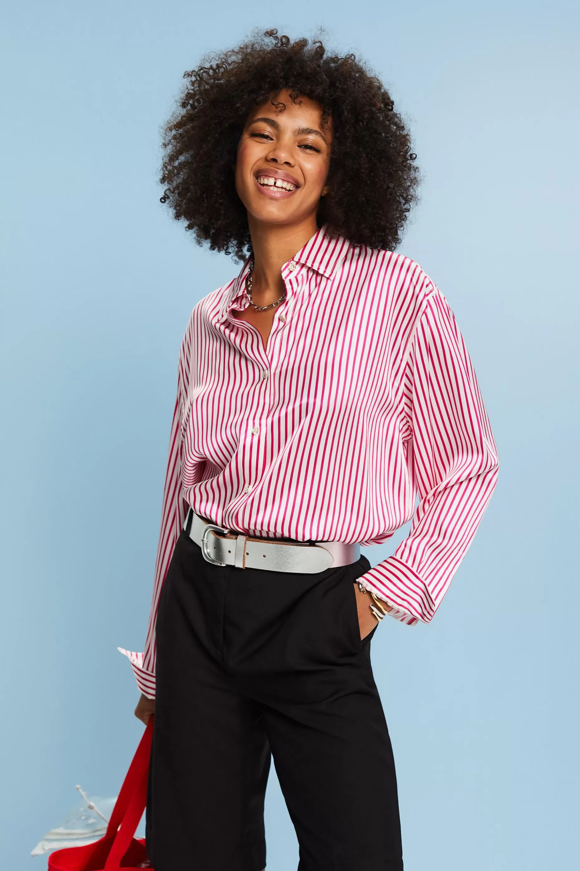 ESPRIT Striped Silk Shirt at our Online Shop *Women Shirts + Blouses