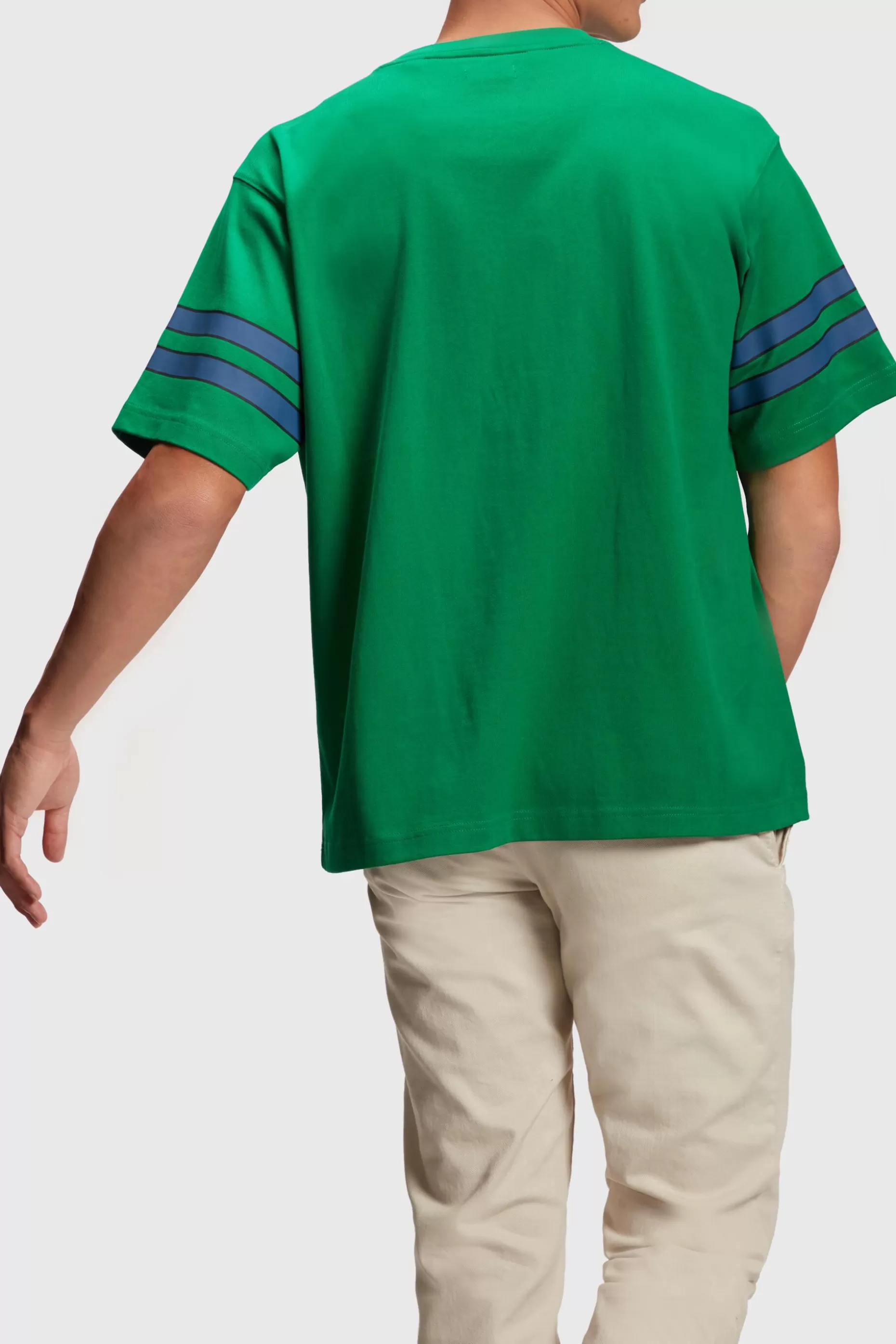 ESPRIT Striped Sleeve Graphic Print Tee at our Online Shop *Men T-Shirts + Polos