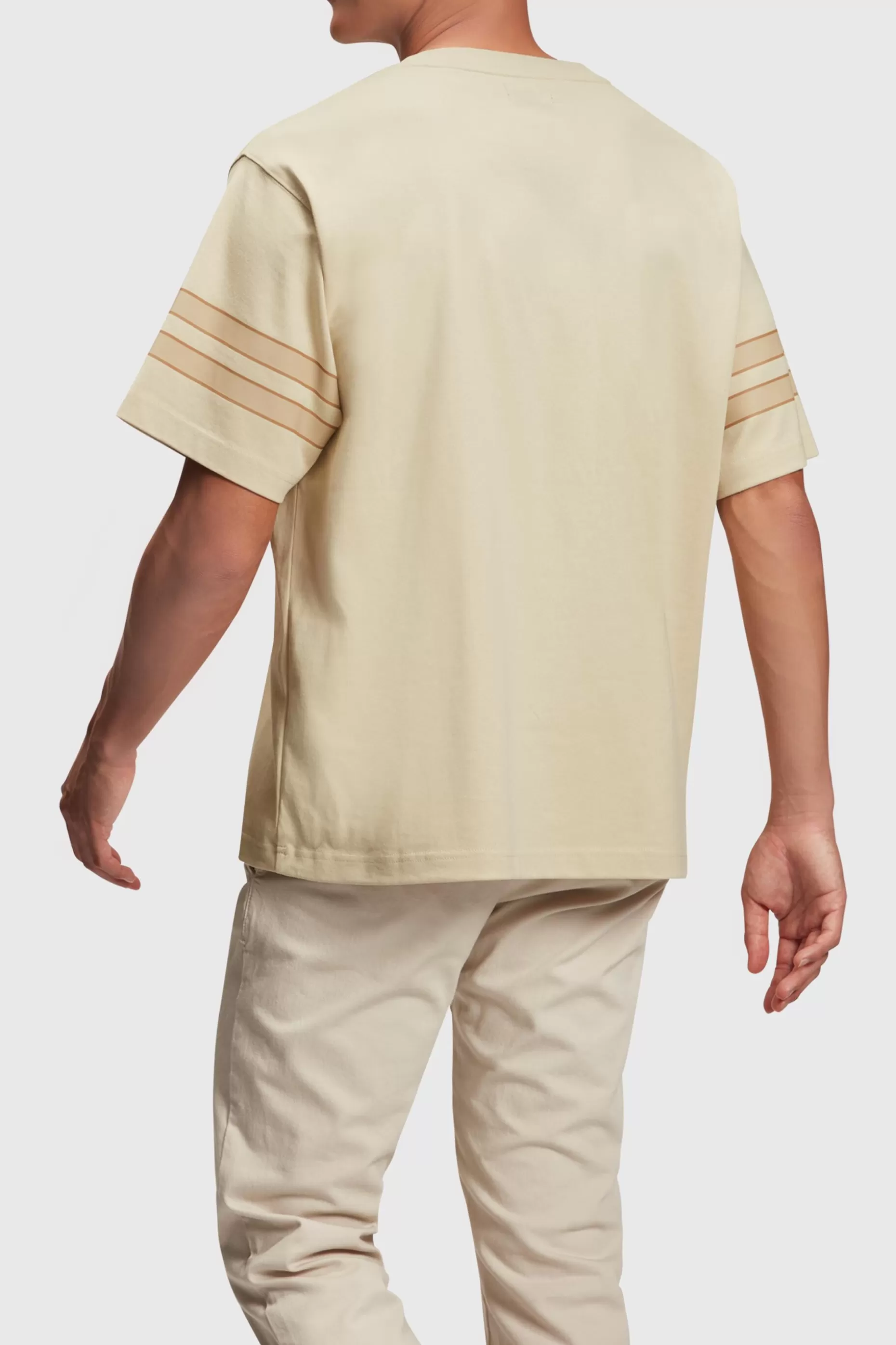 ESPRIT Striped Sleeve Graphic Print Tee at our Online Shop *Men T-Shirts + Polos