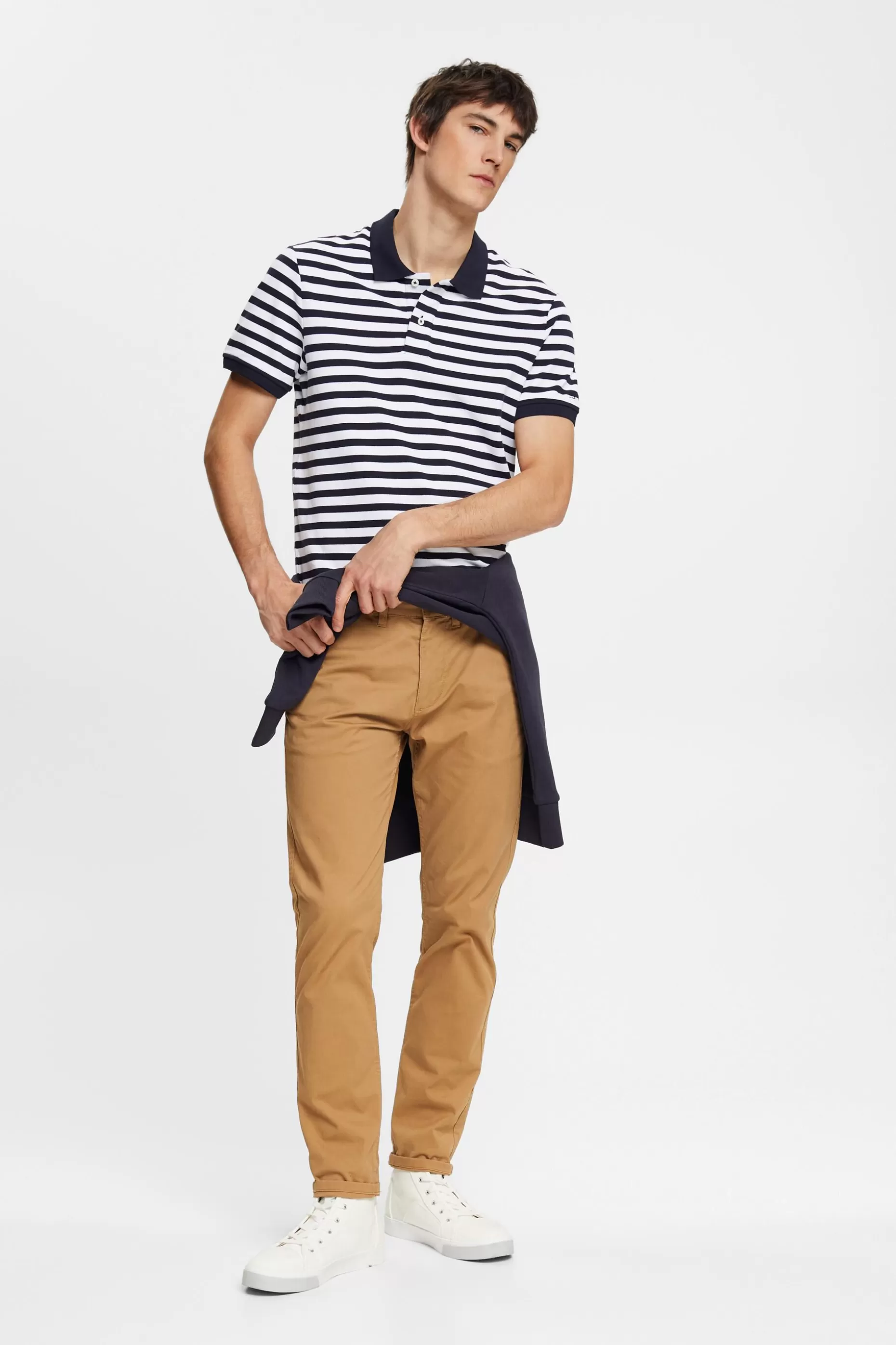 ESPRIT Striped slim fit polo shirt at our Online Shop *Men Tops