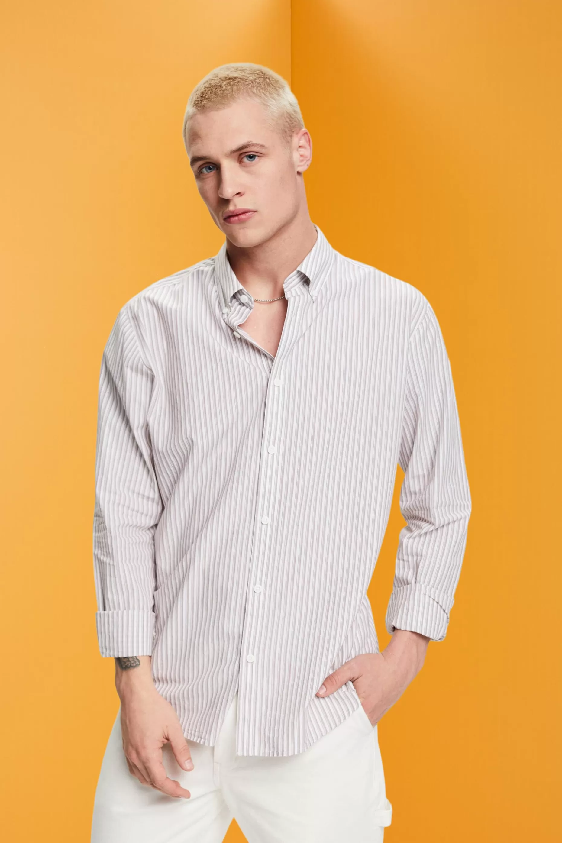 ESPRIT Striped sustainable cotton shirt at our Online Shop * Sale Under $50
