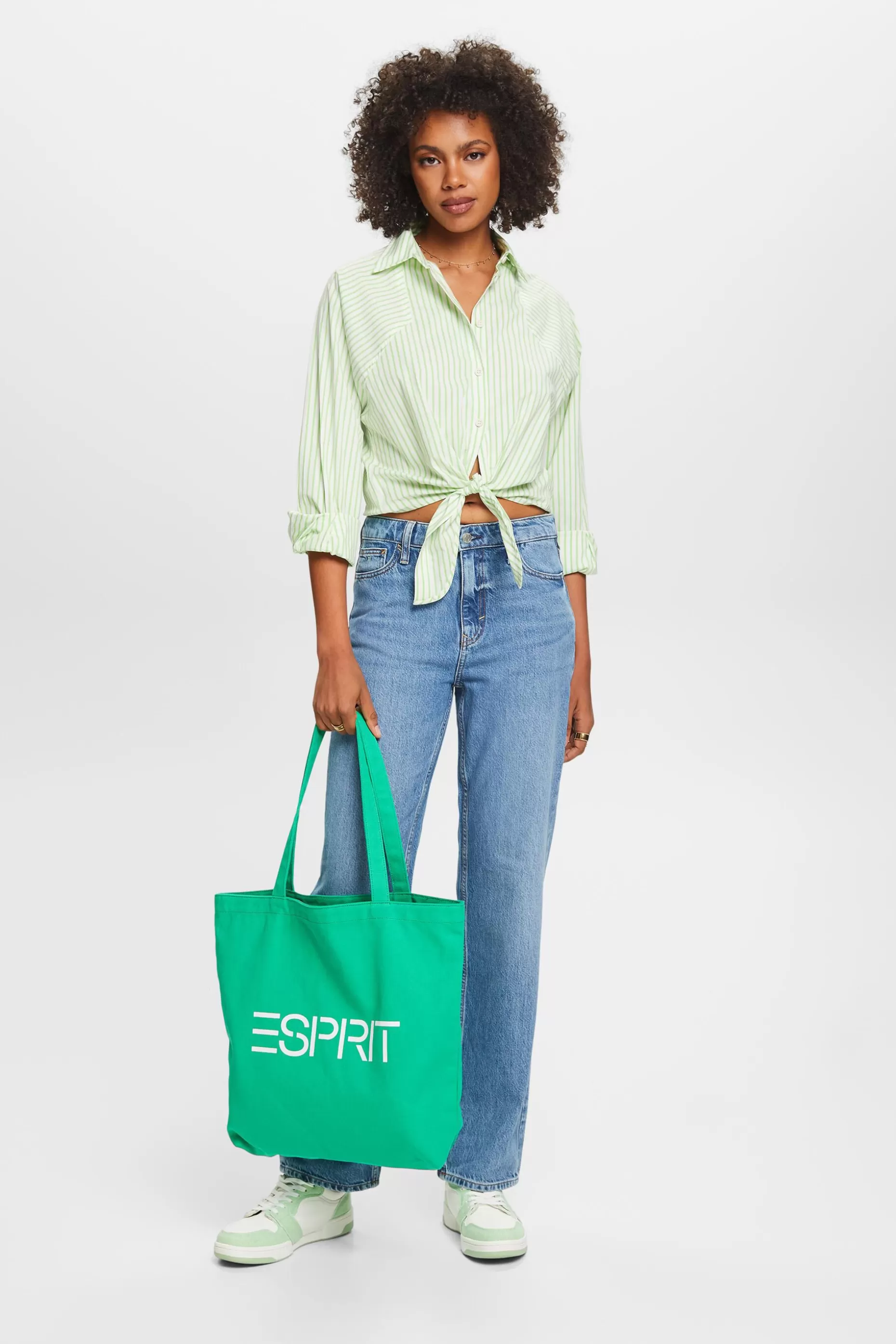 ESPRIT Striped Tie-Front Shirt at our Online Shop *Women Shirts + Blouses