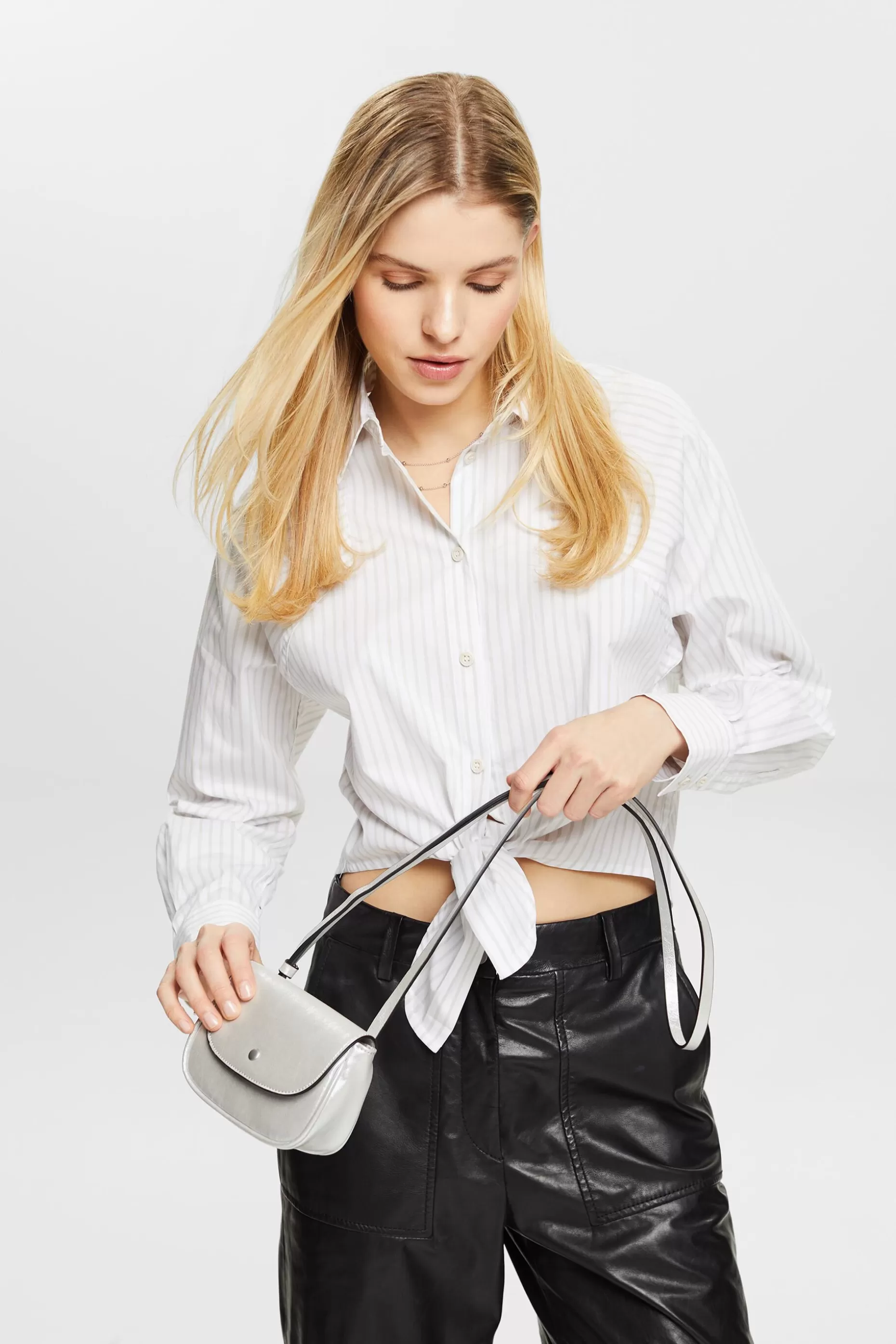 ESPRIT Striped Tie-Front Shirt at our Online Shop *Women Shirts + Blouses