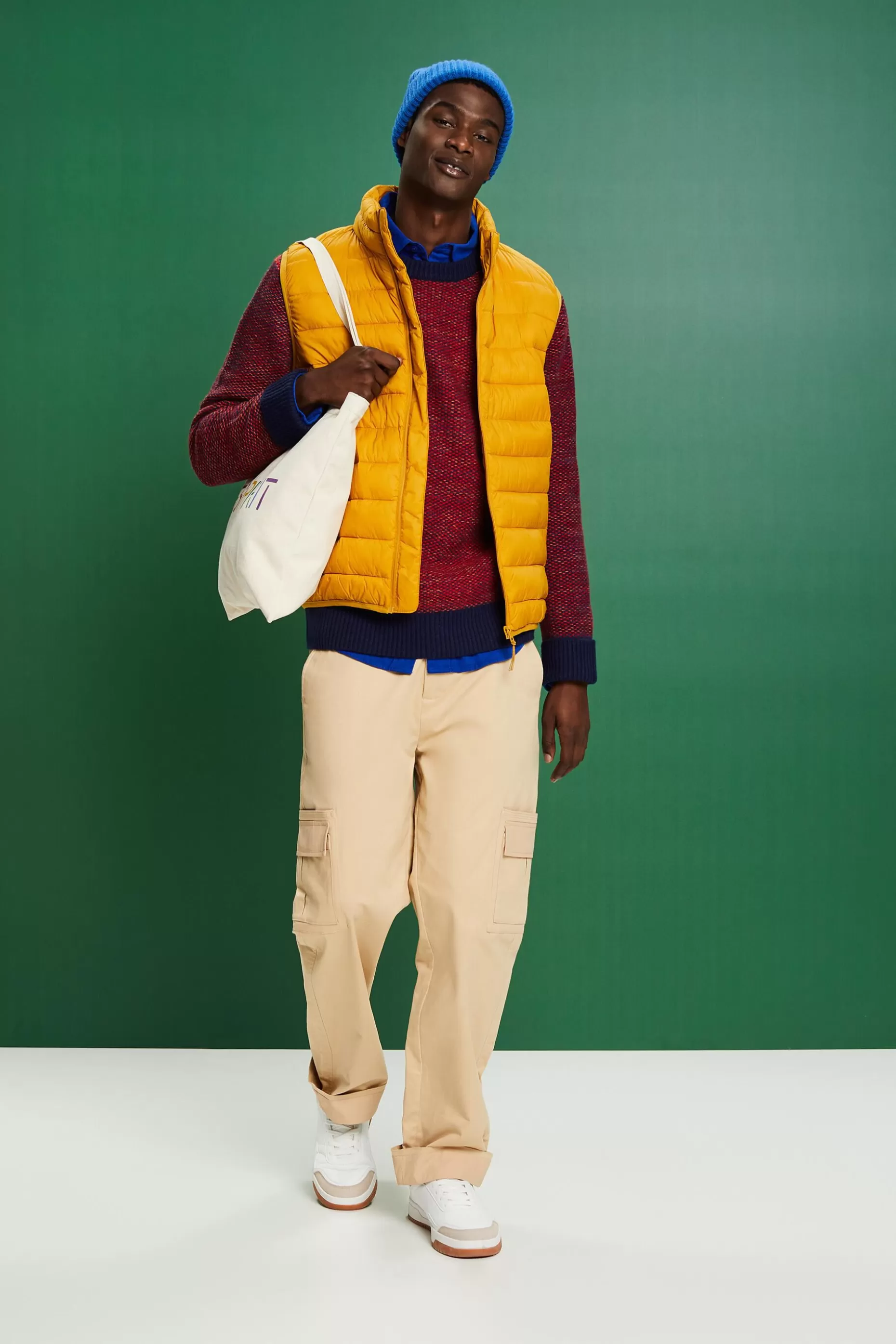 ESPRIT Structured Wool Crewneck Sweater at our Online Shop *Men Sweaters