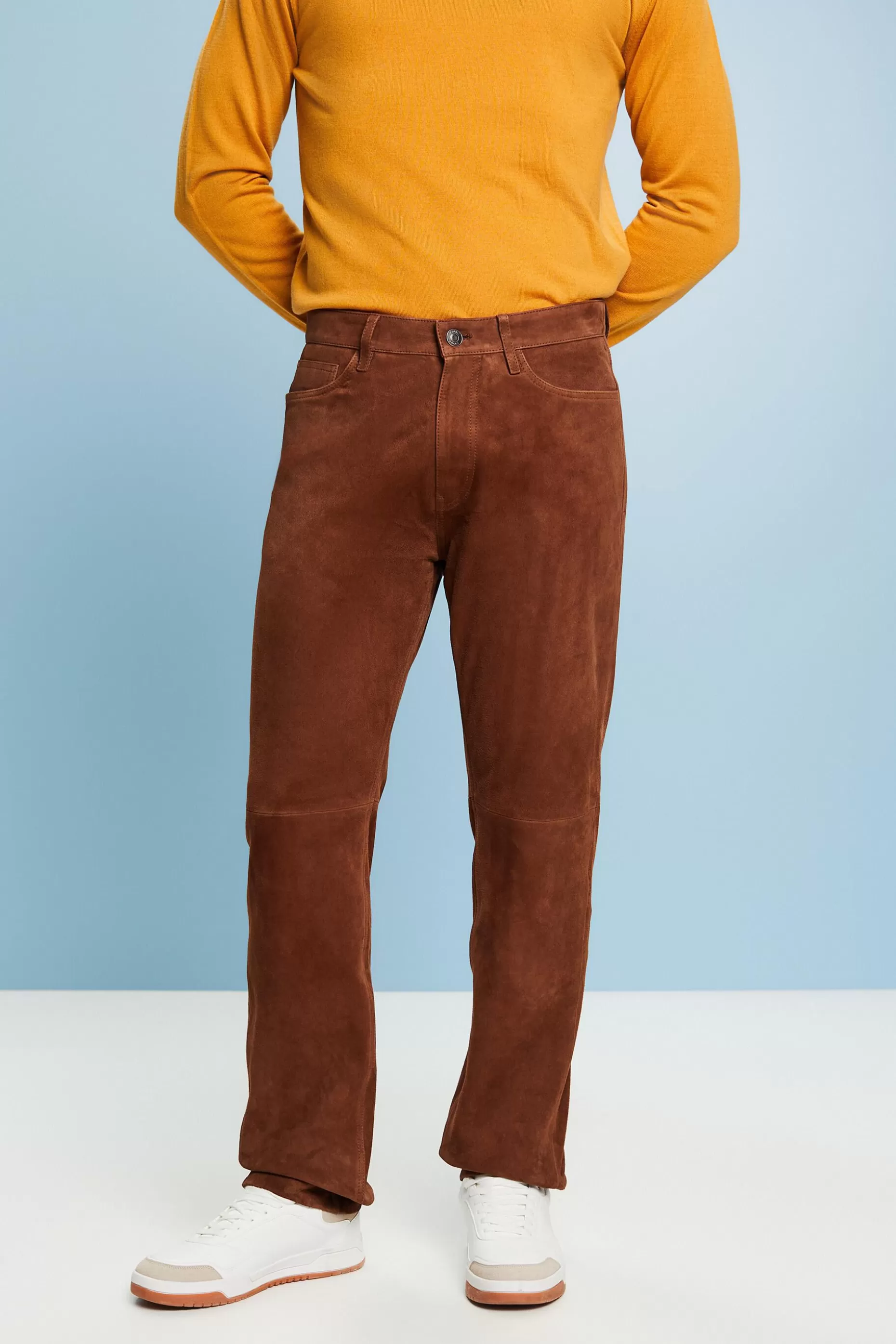 ESPRIT Suede Straight Leg Pants at our Online Shop *Men Premium Picks