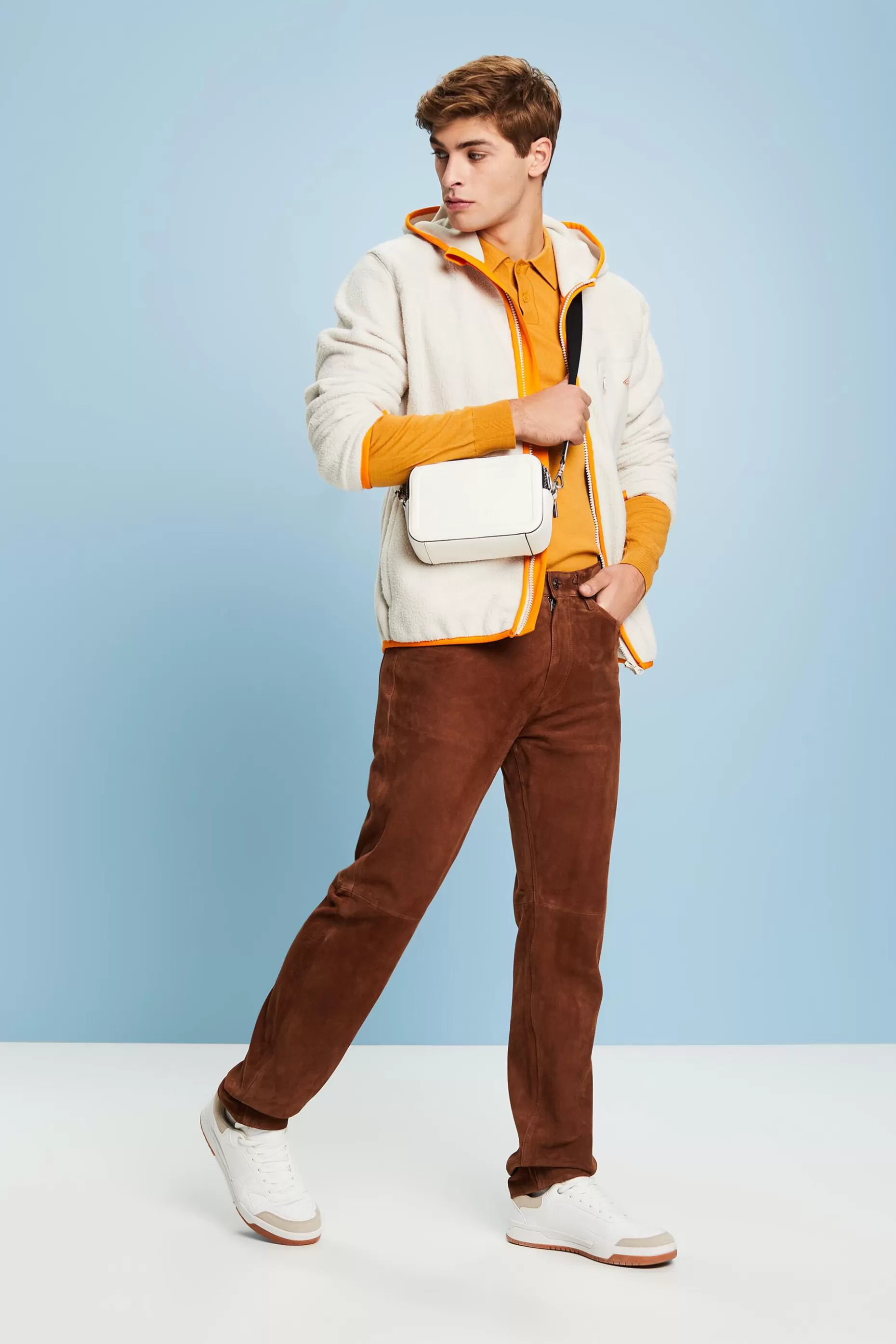 ESPRIT Suede Straight Leg Pants at our Online Shop *Men Premium Picks