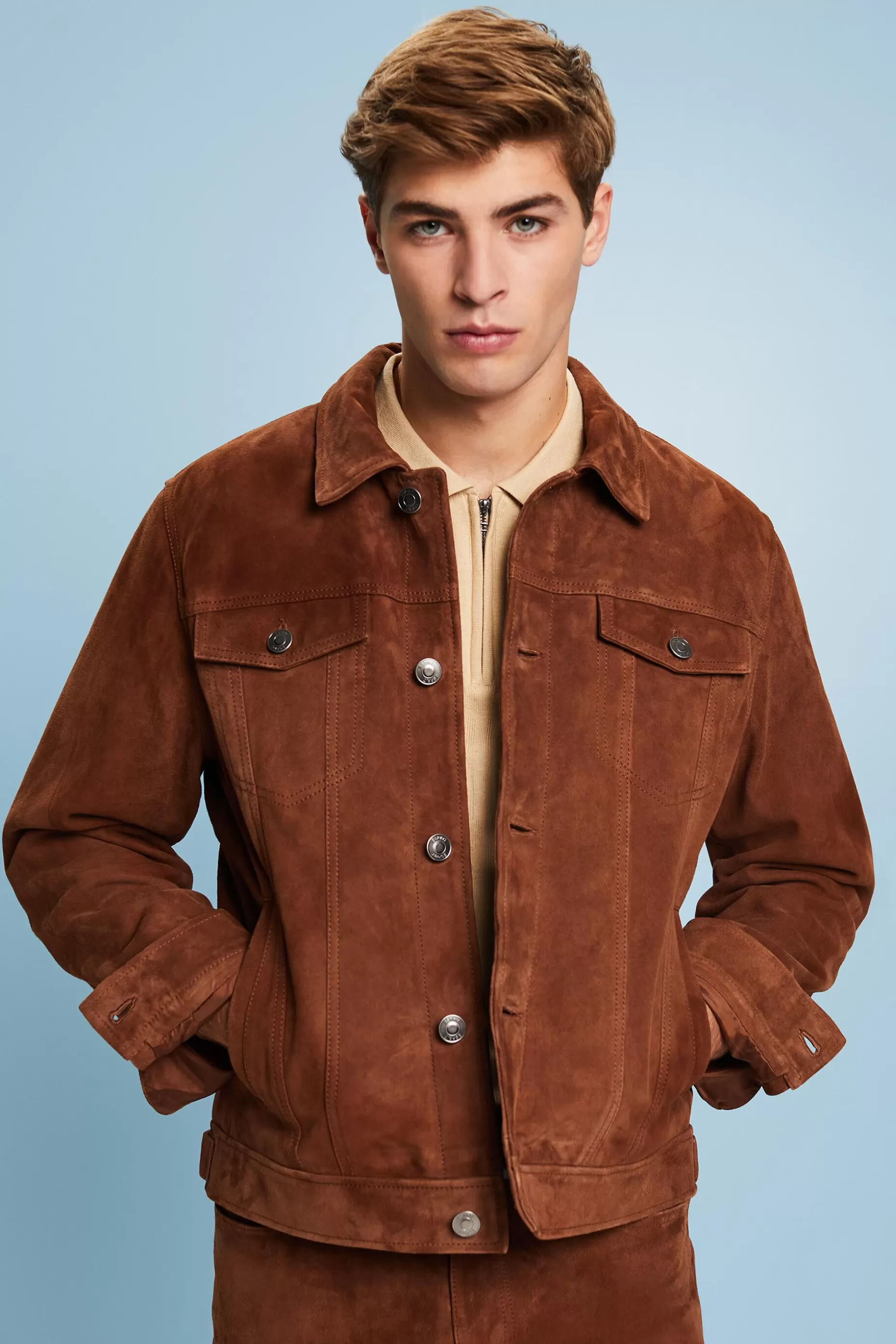 ESPRIT Suede Trucker Jacket at our Online Shop *Men Premium Picks