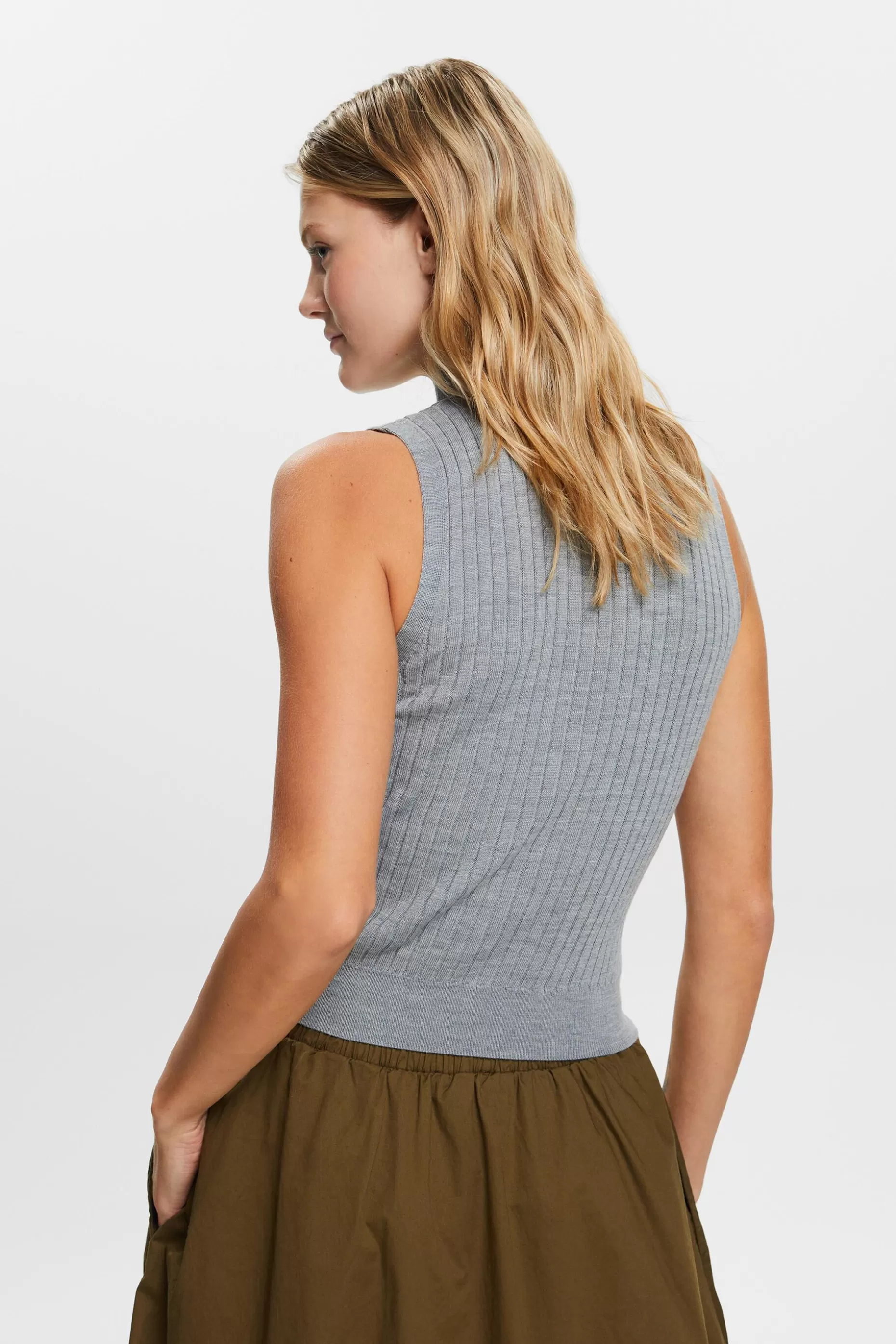 ESPRIT Super Fine Merino Wool Sleeveless Sweater at our Online Shop *Women Tops