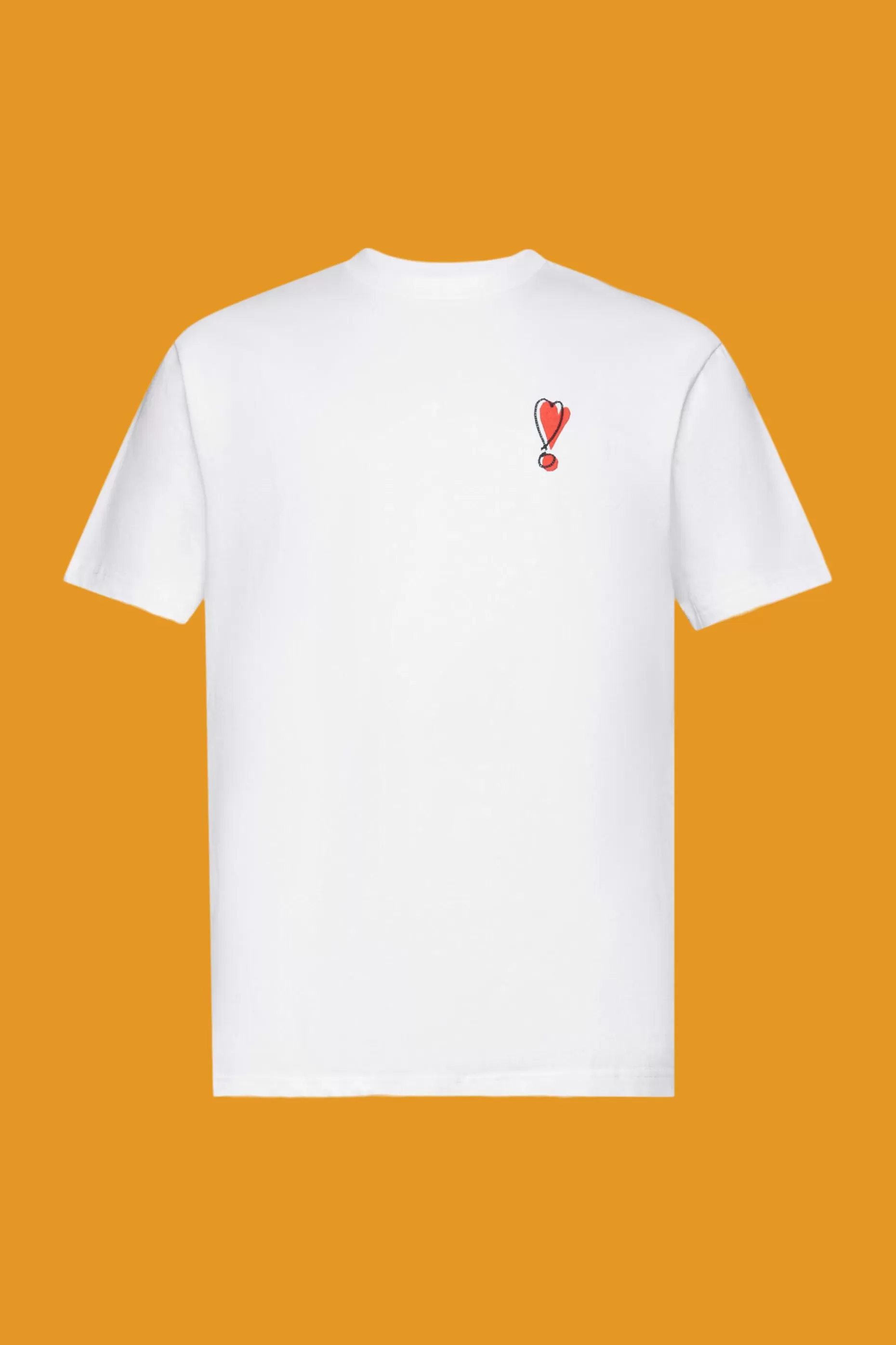 ESPRIT Sustainable cotton T-shirt with heart motif at our Online Shop *Men T-Shirts + Polos