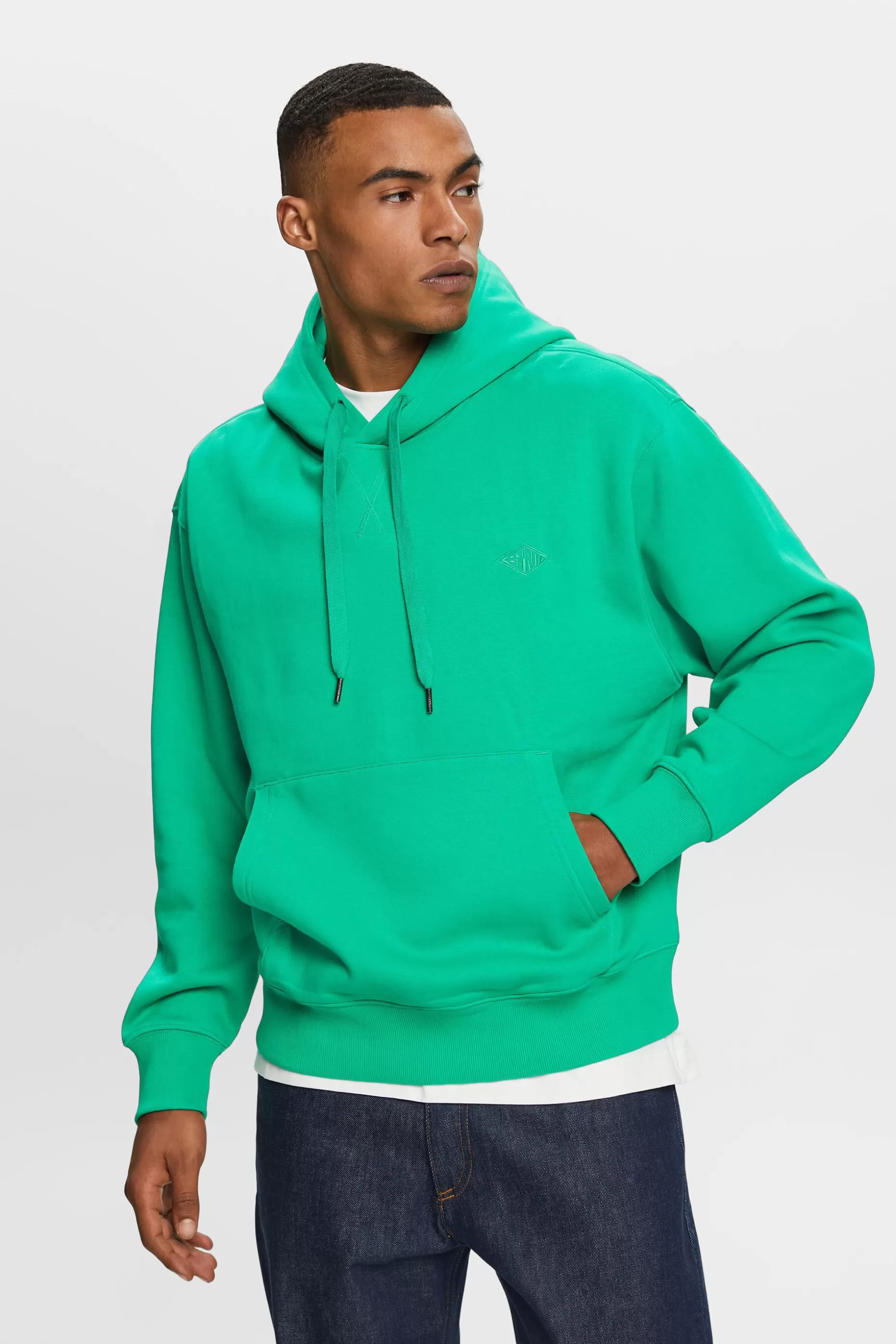 ESPRIT Sweatshirt hoodie with logo stitching at our Online Shop *Men Tops