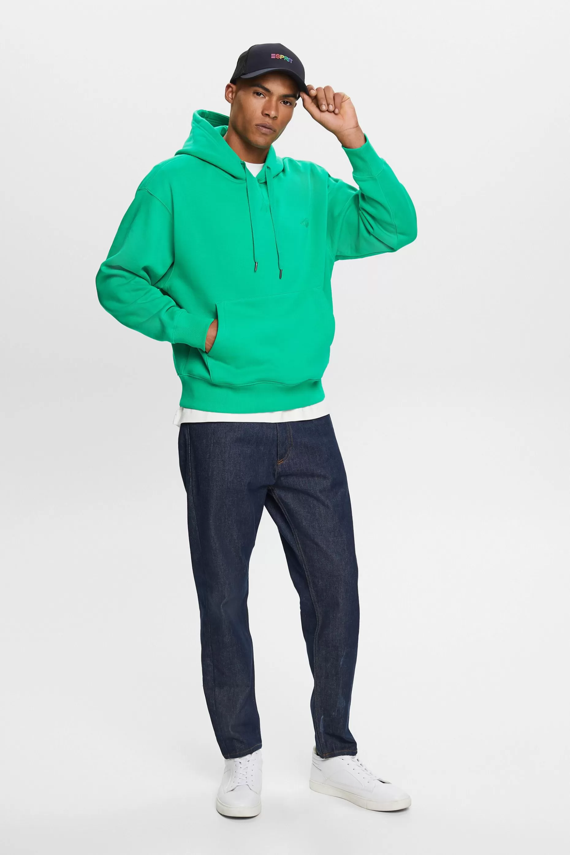 ESPRIT Sweatshirt hoodie with logo stitching at our Online Shop *Men Sweatshirts + Hoodies