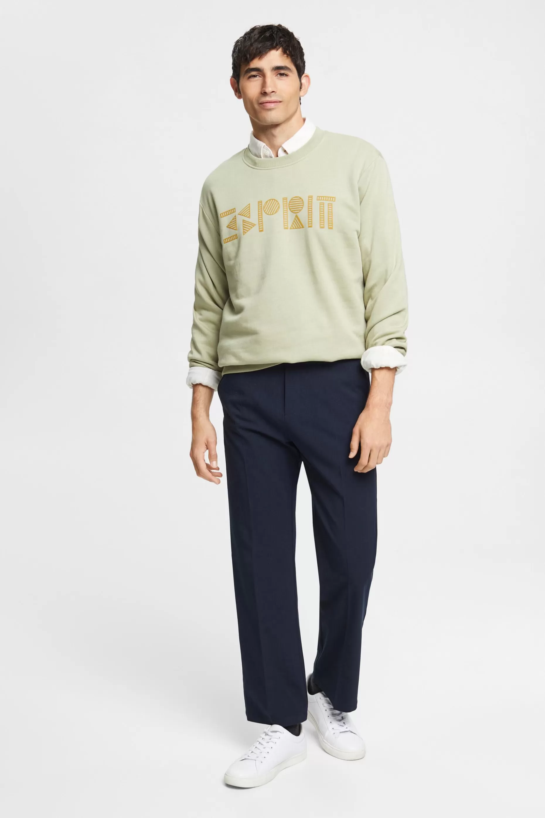 ESPRIT Tailored wide-fit trousers with elasticated waist at our Online Shop * Sale Under $50