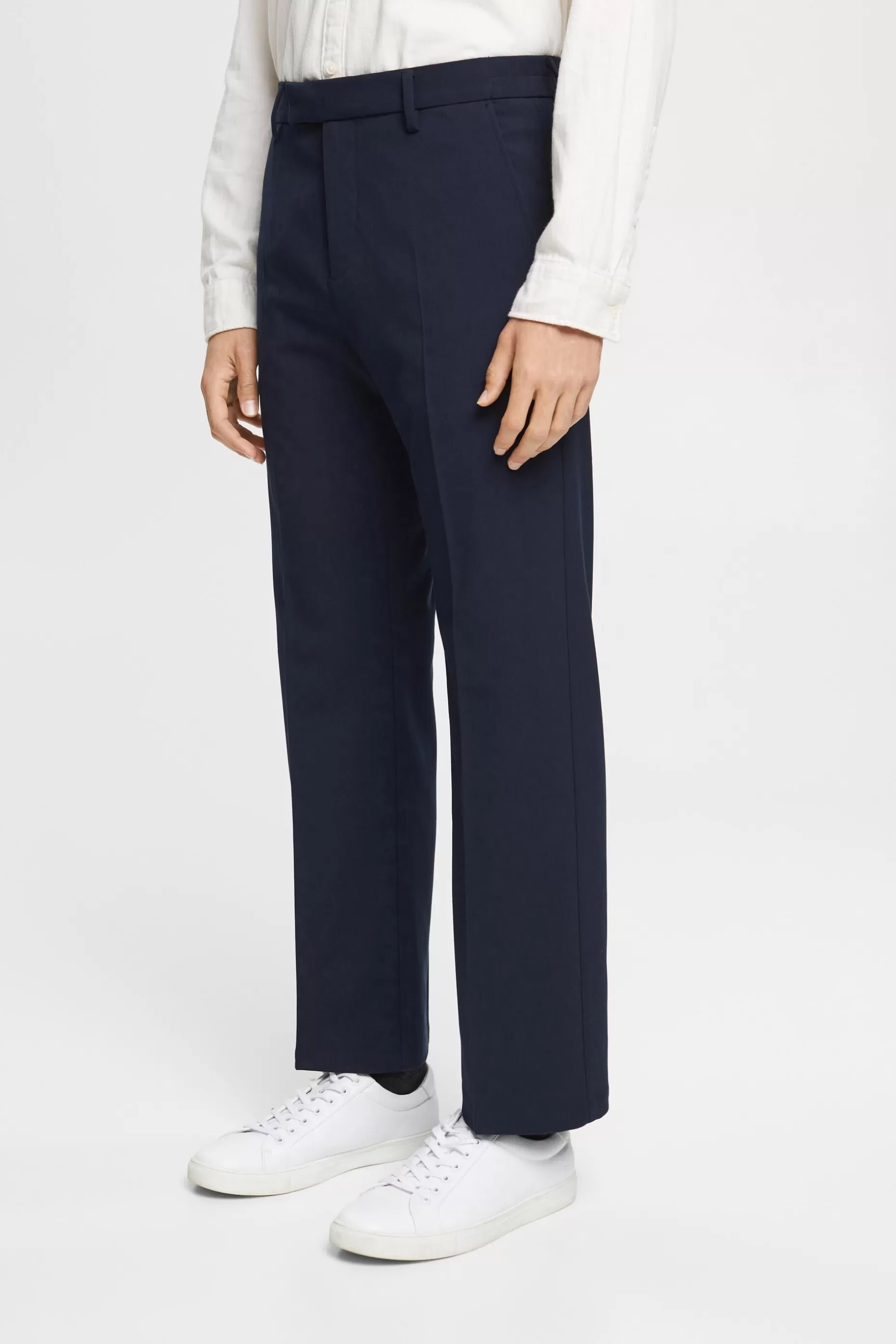 ESPRIT Tailored wide-fit trousers with elasticated waist at our Online Shop *Men Pants + Joggers