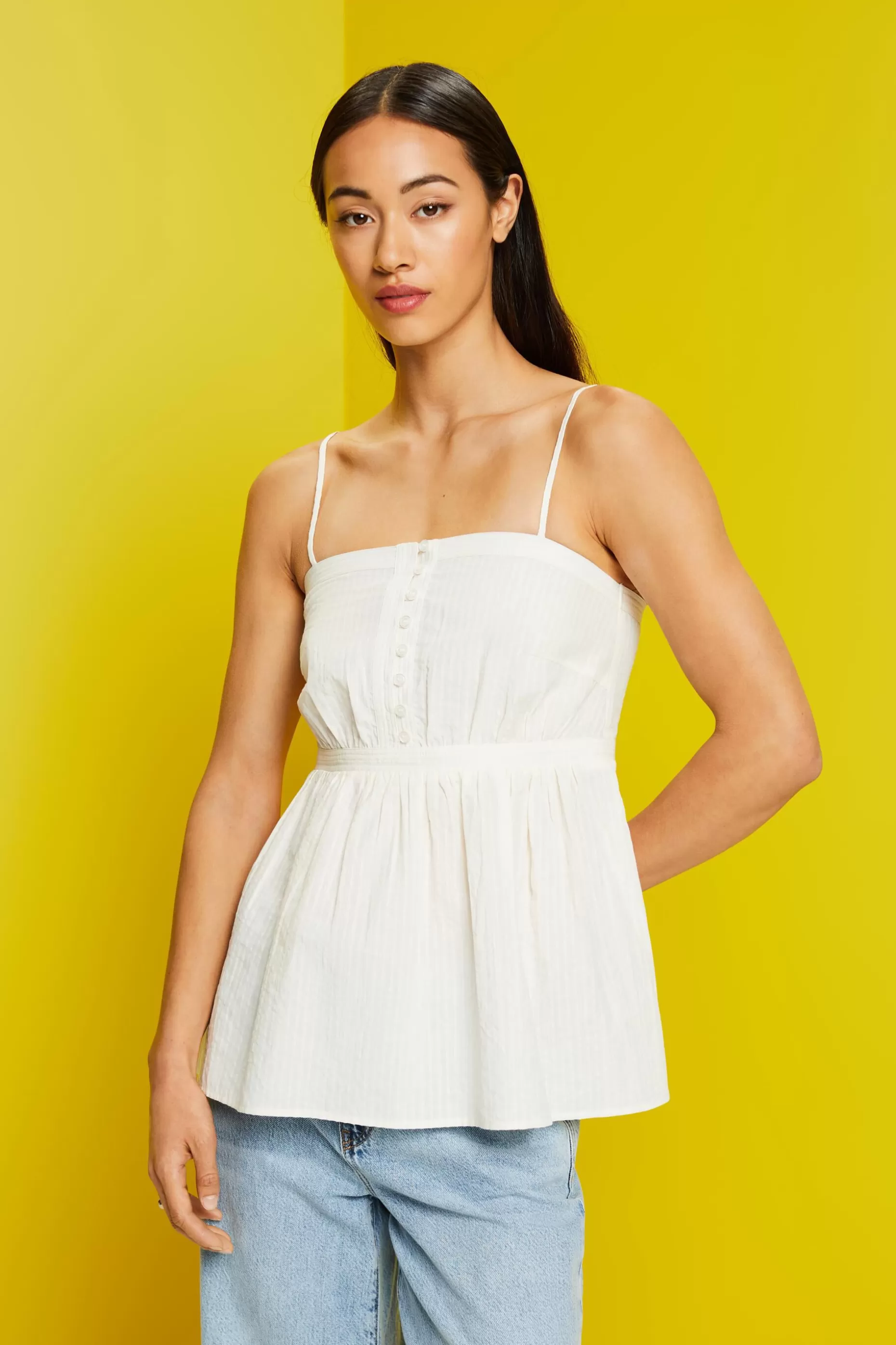 ESPRIT Textured cami top at our Online Shop *Women Shirts + Blouses