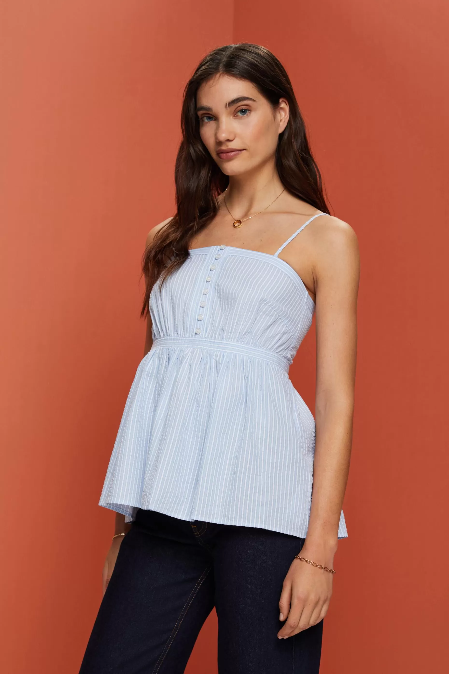 ESPRIT Textured cami top at our Online Shop *Women Shirts + Blouses