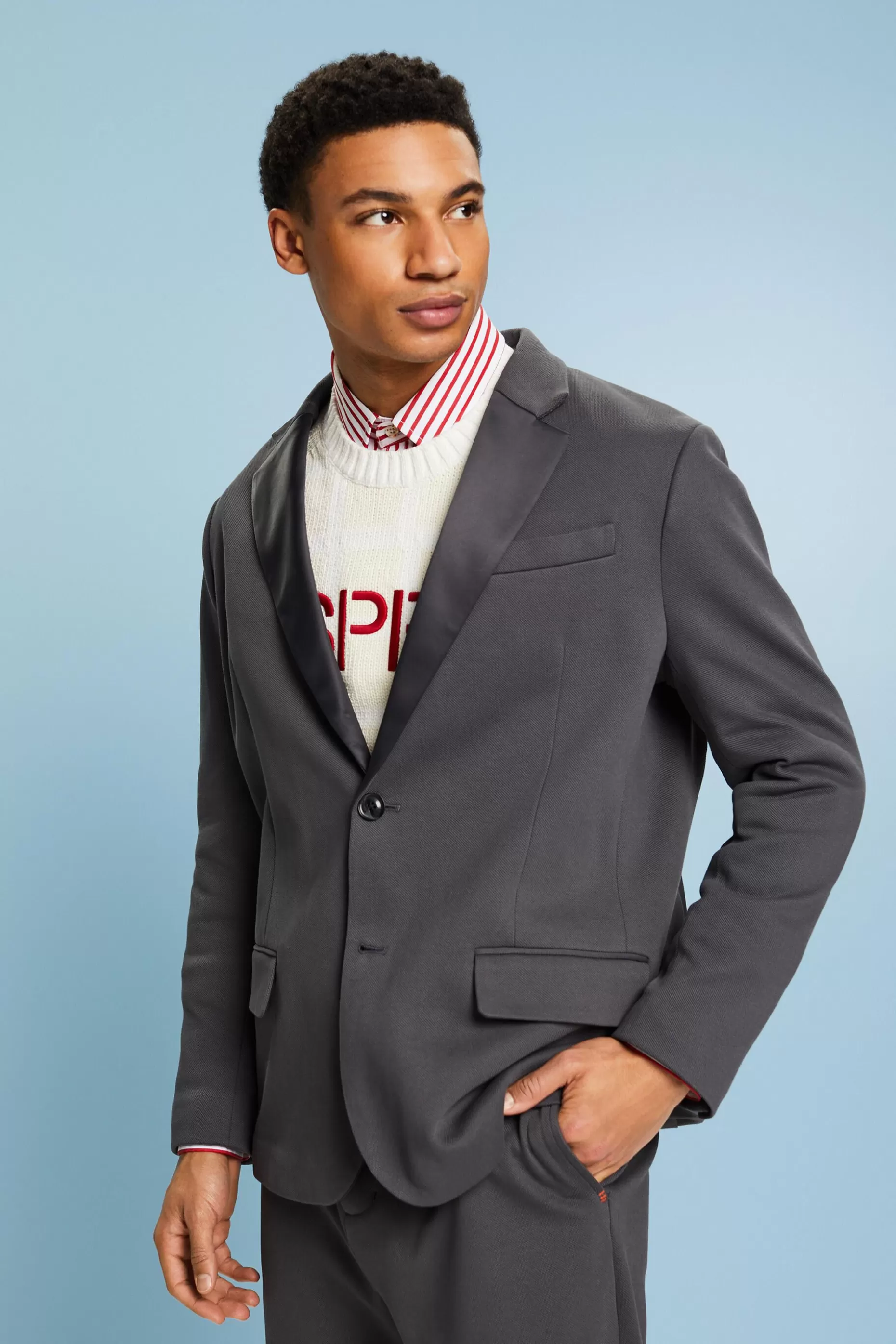 ESPRIT Textured Knit Blazer at our Online Shop *Men Premium Picks