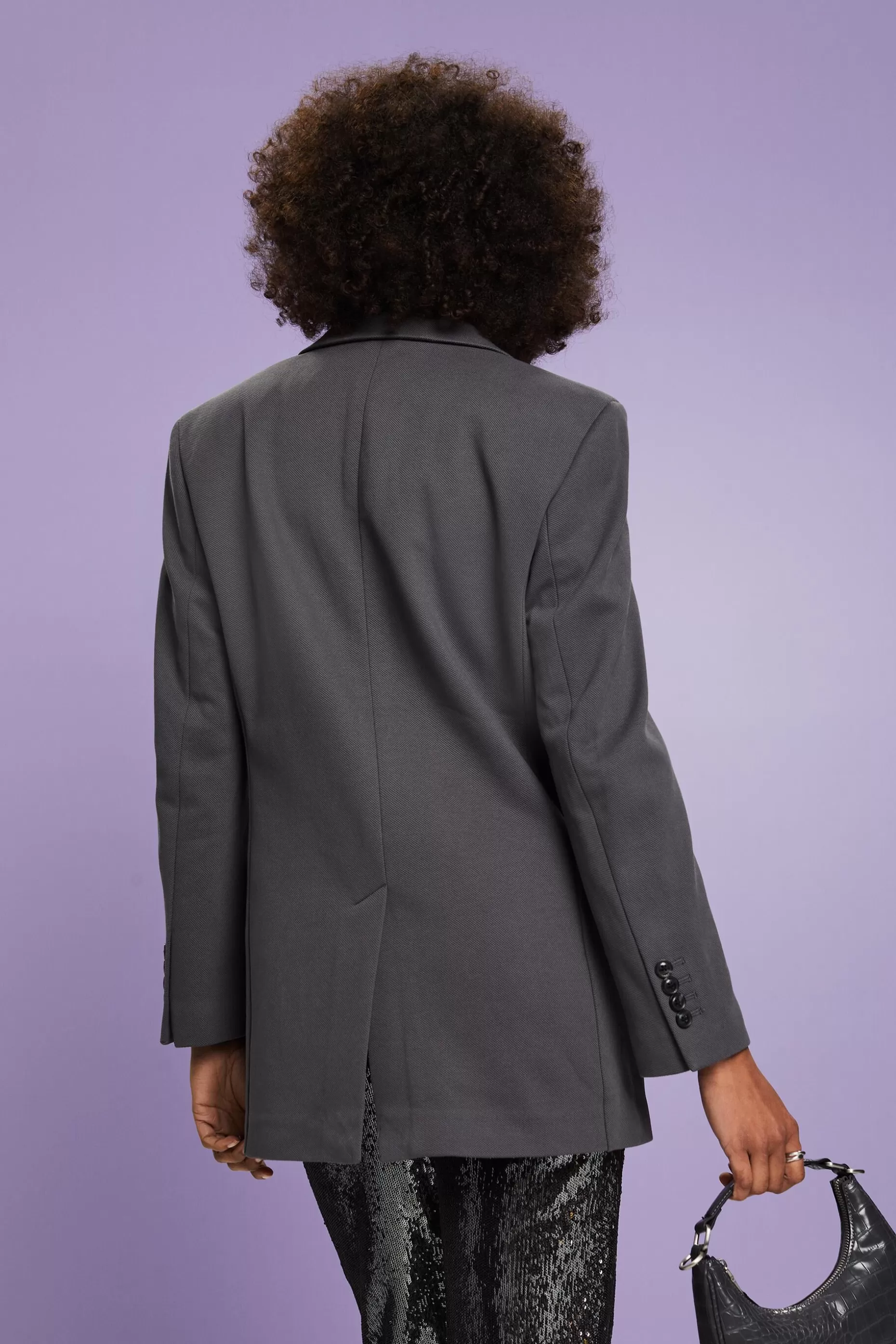 ESPRIT Textured Knit Tuxedo Blazer, Organic Cotton at our Online Shop *Women Blazers