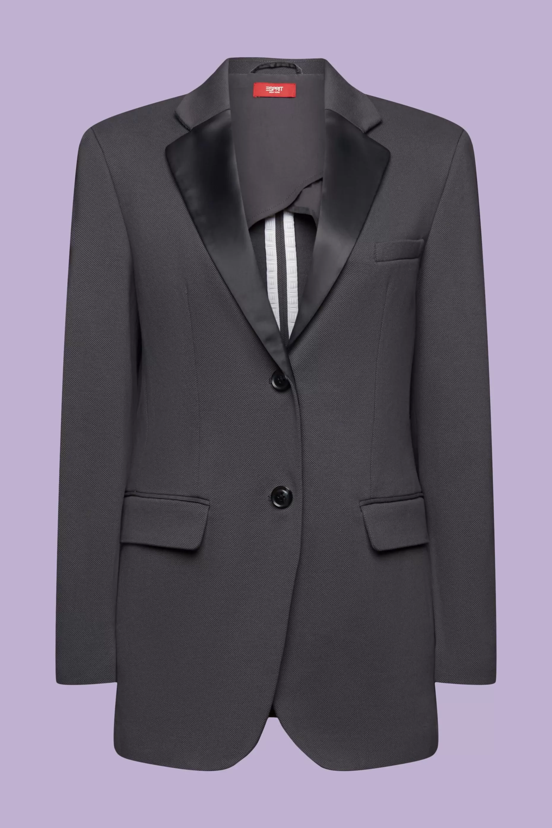 ESPRIT Textured Knit Tuxedo Blazer, Organic Cotton at our Online Shop *Women Blazers