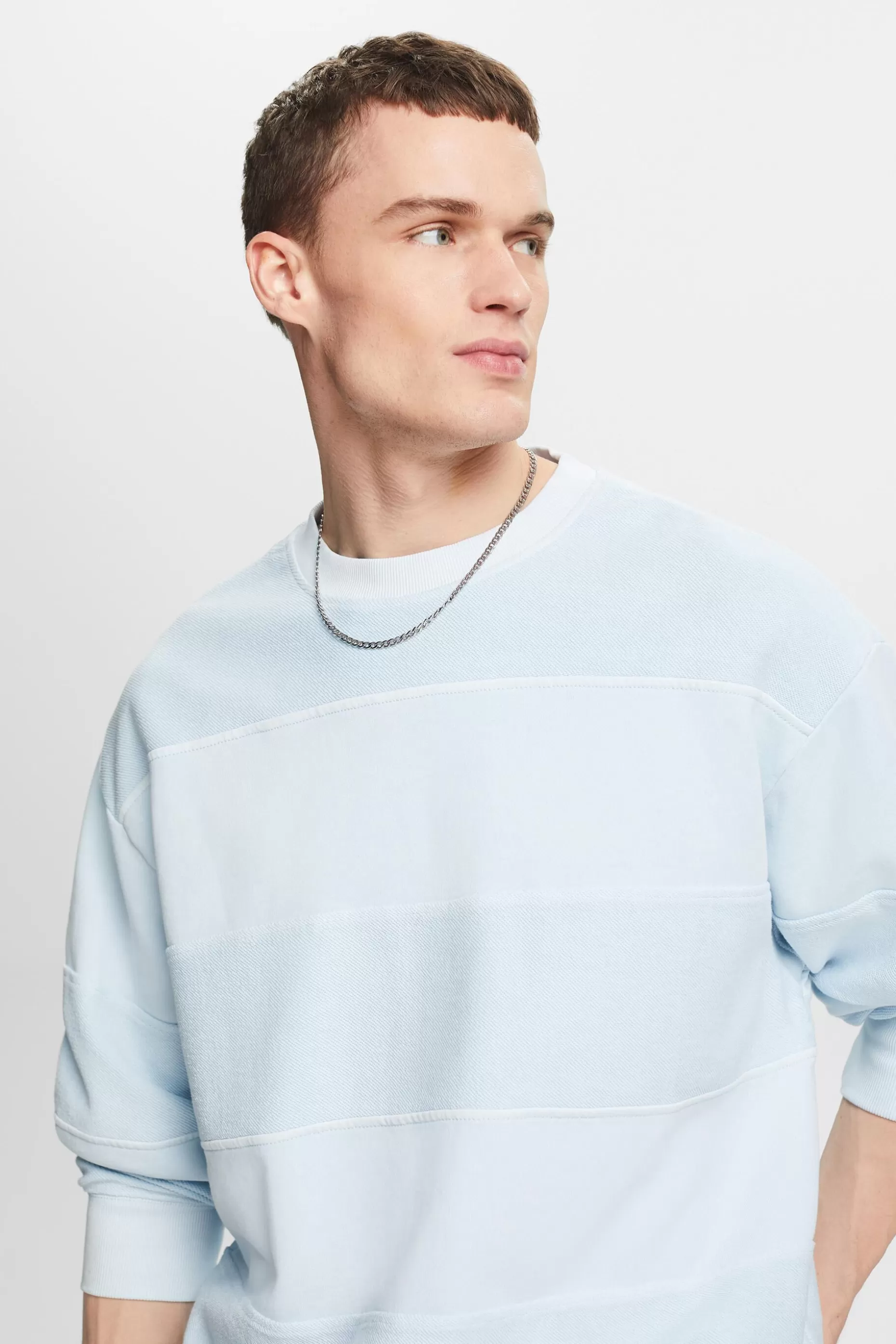 ESPRIT Textured Organic Cotton Sweatshirt at our Online Shop *Men Sweatshirts + Hoodies