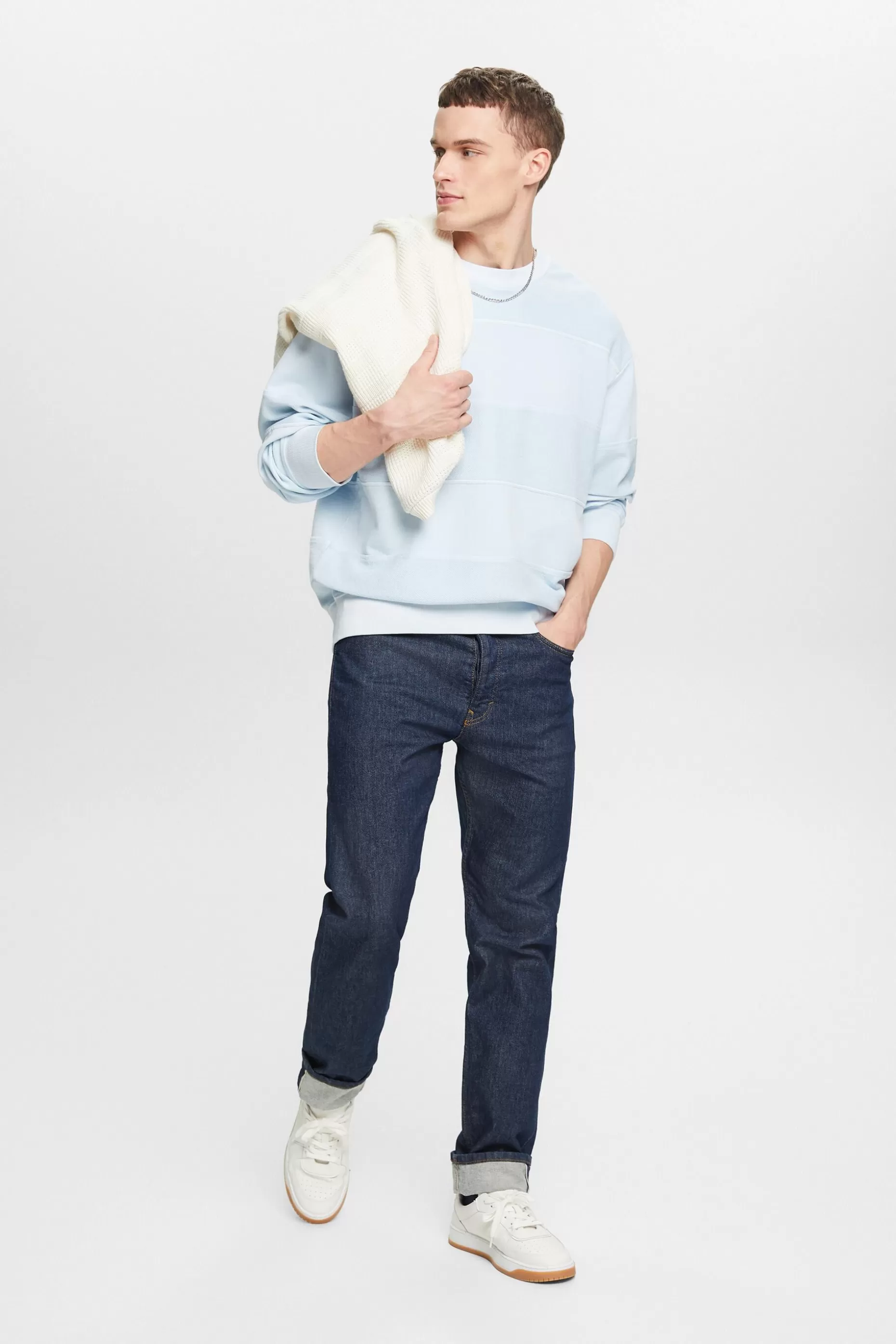 ESPRIT Textured Organic Cotton Sweatshirt at our Online Shop *Men Sweatshirts + Hoodies