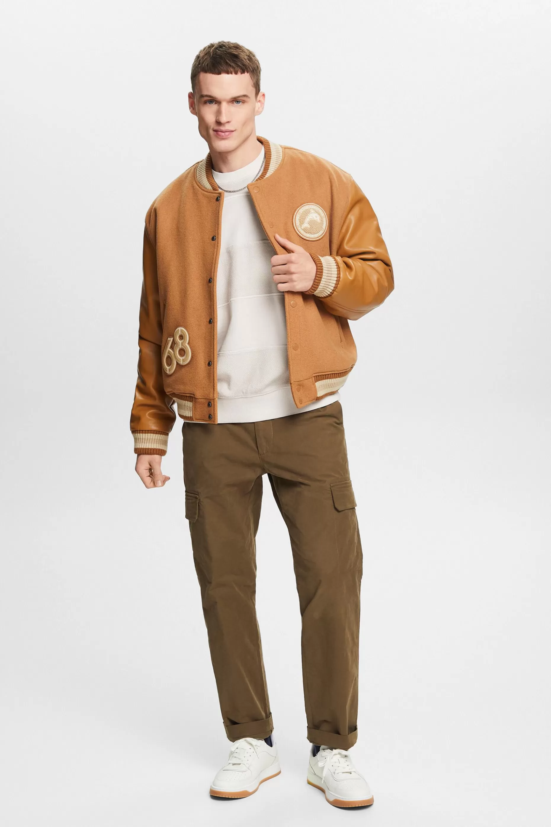 ESPRIT Textured Organic Cotton Sweatshirt at our Online Shop *Men Sweatshirts + Hoodies