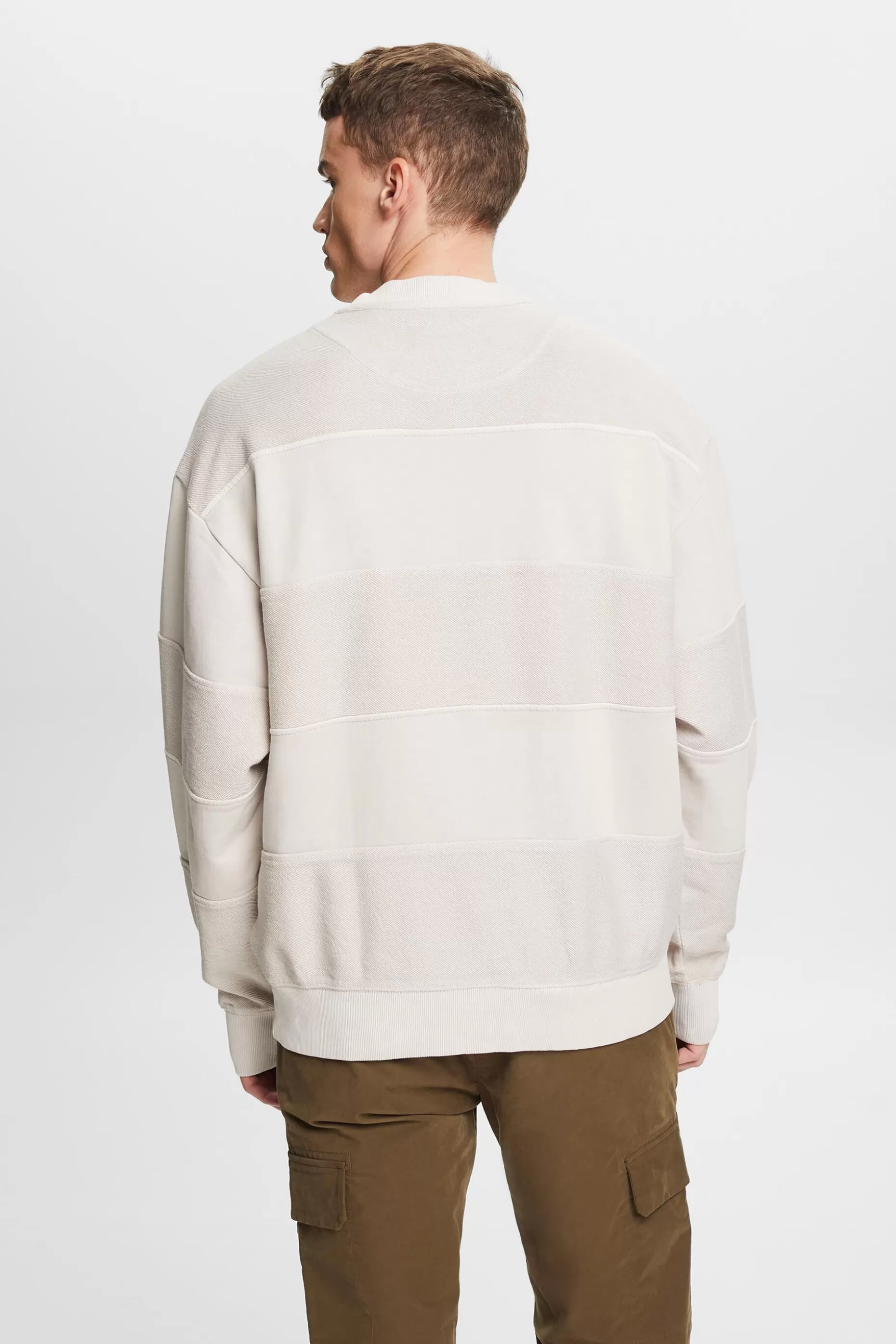 ESPRIT Textured Organic Cotton Sweatshirt at our Online Shop *Men Sweatshirts + Hoodies