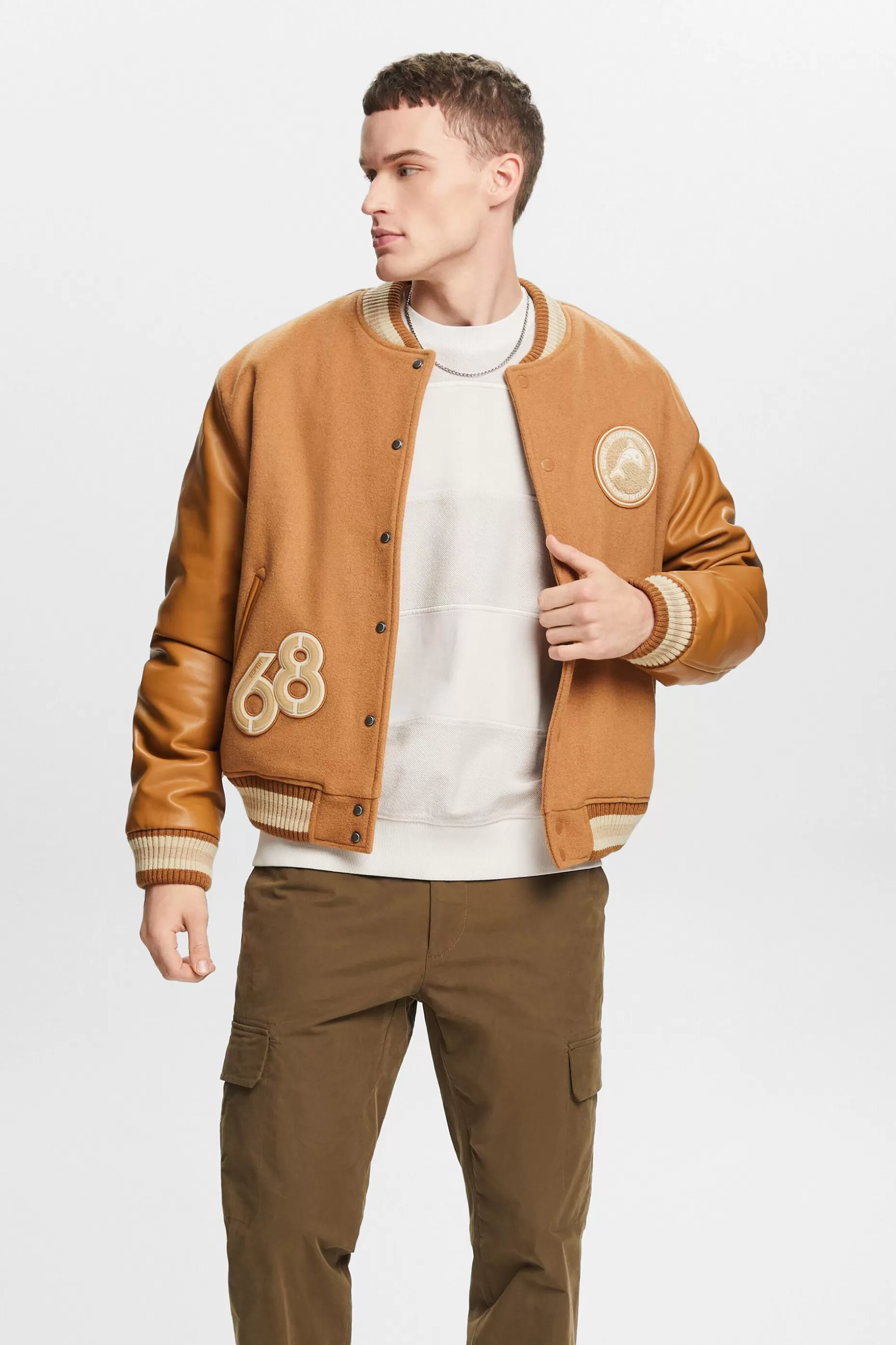 ESPRIT Textured Organic Cotton Sweatshirt at our Online Shop *Men Sweatshirts + Hoodies