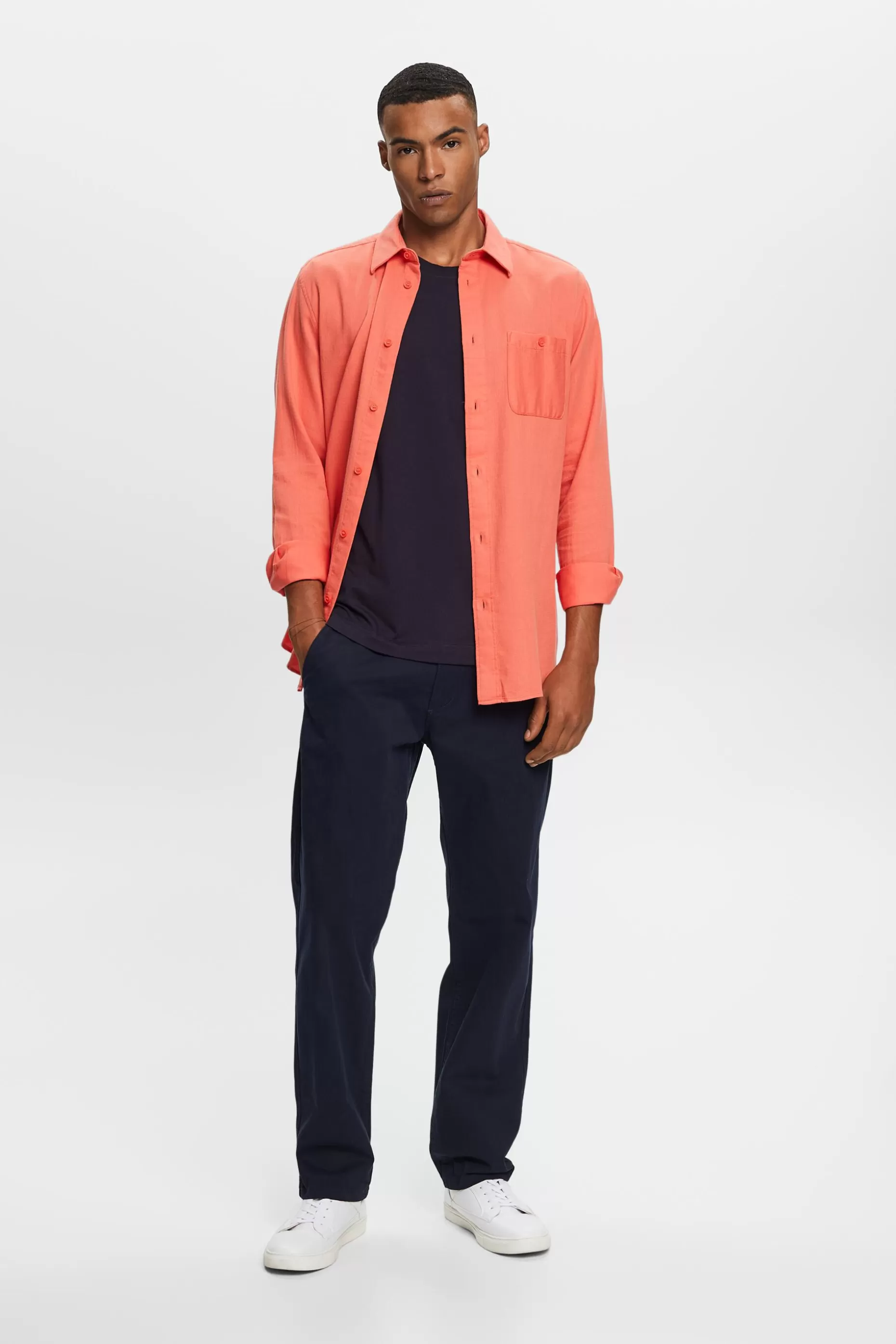 ESPRIT Textured slim fit shirt, 100% cotton at our Online Shop *Men Shirts