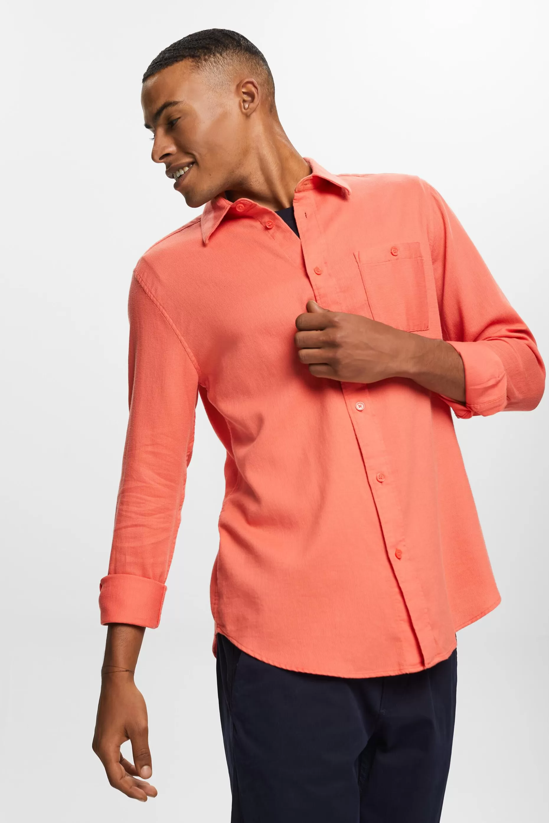 ESPRIT Textured slim fit shirt, 100% cotton at our Online Shop *Men Shirts