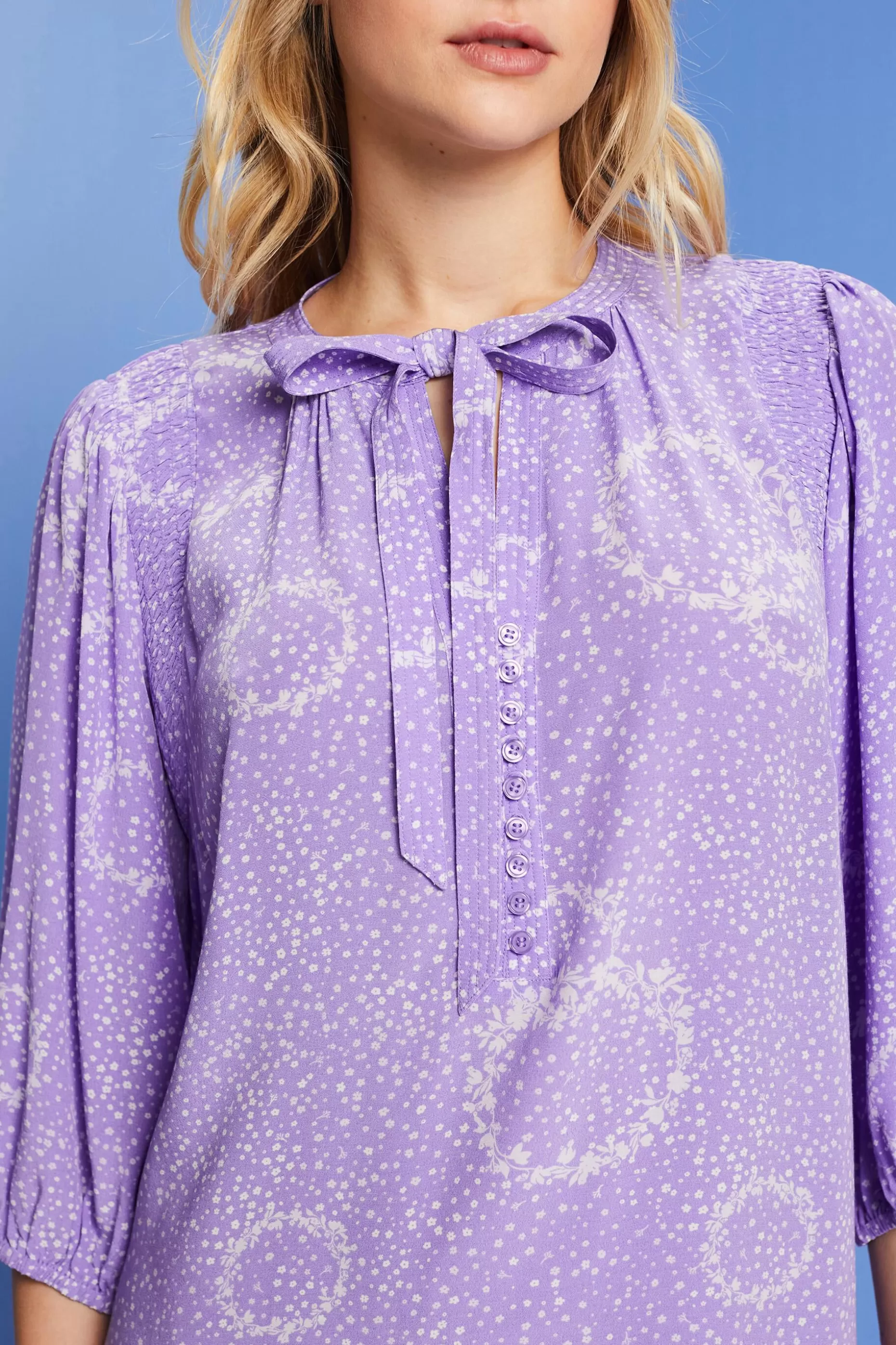 ESPRIT Tie Detail Printed Shift Dress at our Online Shop * Sale Under $75