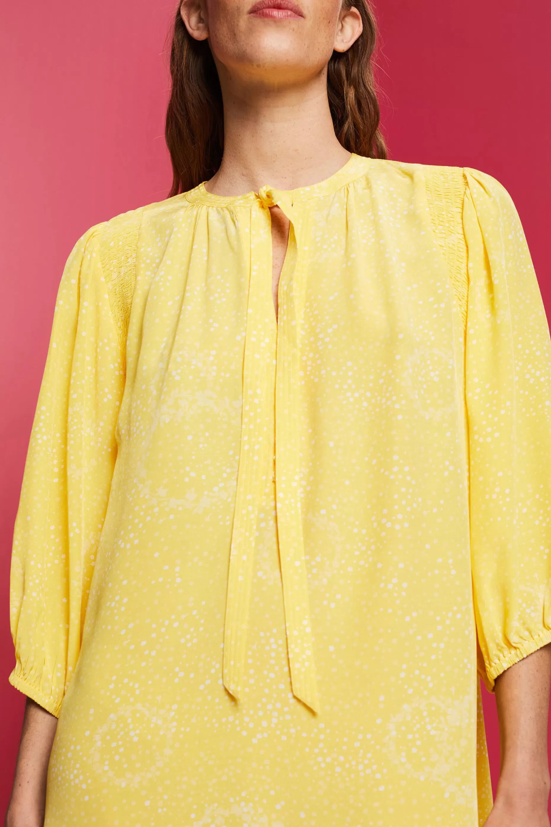 ESPRIT Tie Detail Printed Shift Dress at our Online Shop *Women Dresses + Jumpsuits