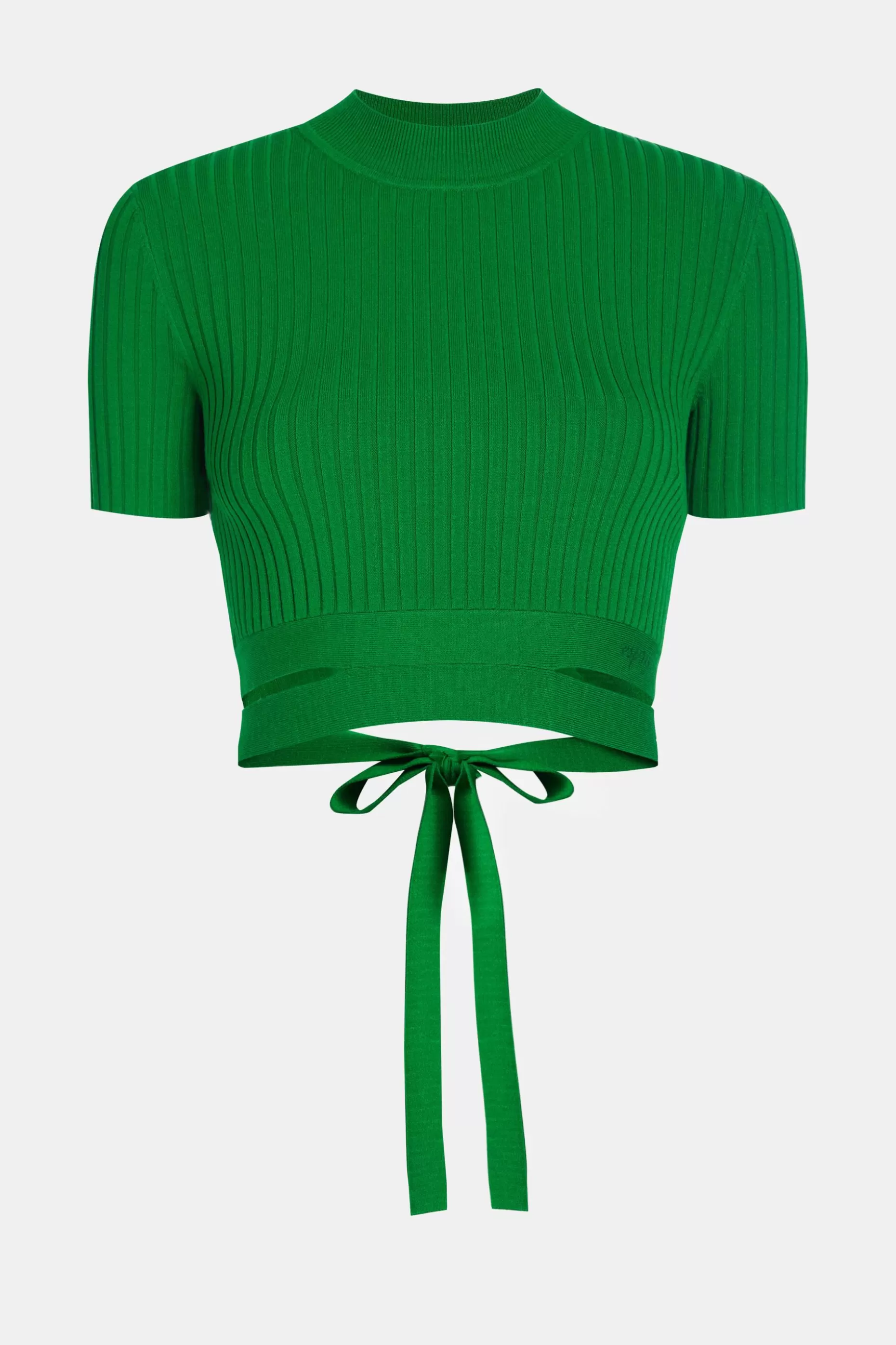 ESPRIT Tie Detail Ribbed Knit Cropped Top at our Online Shop * Sale Under $50