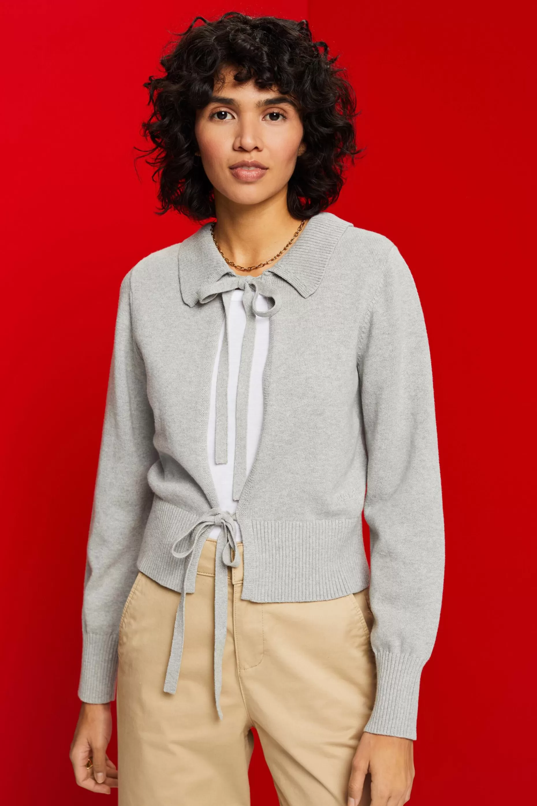ESPRIT Tie front cardigan at our Online Shop *Women Sweaters