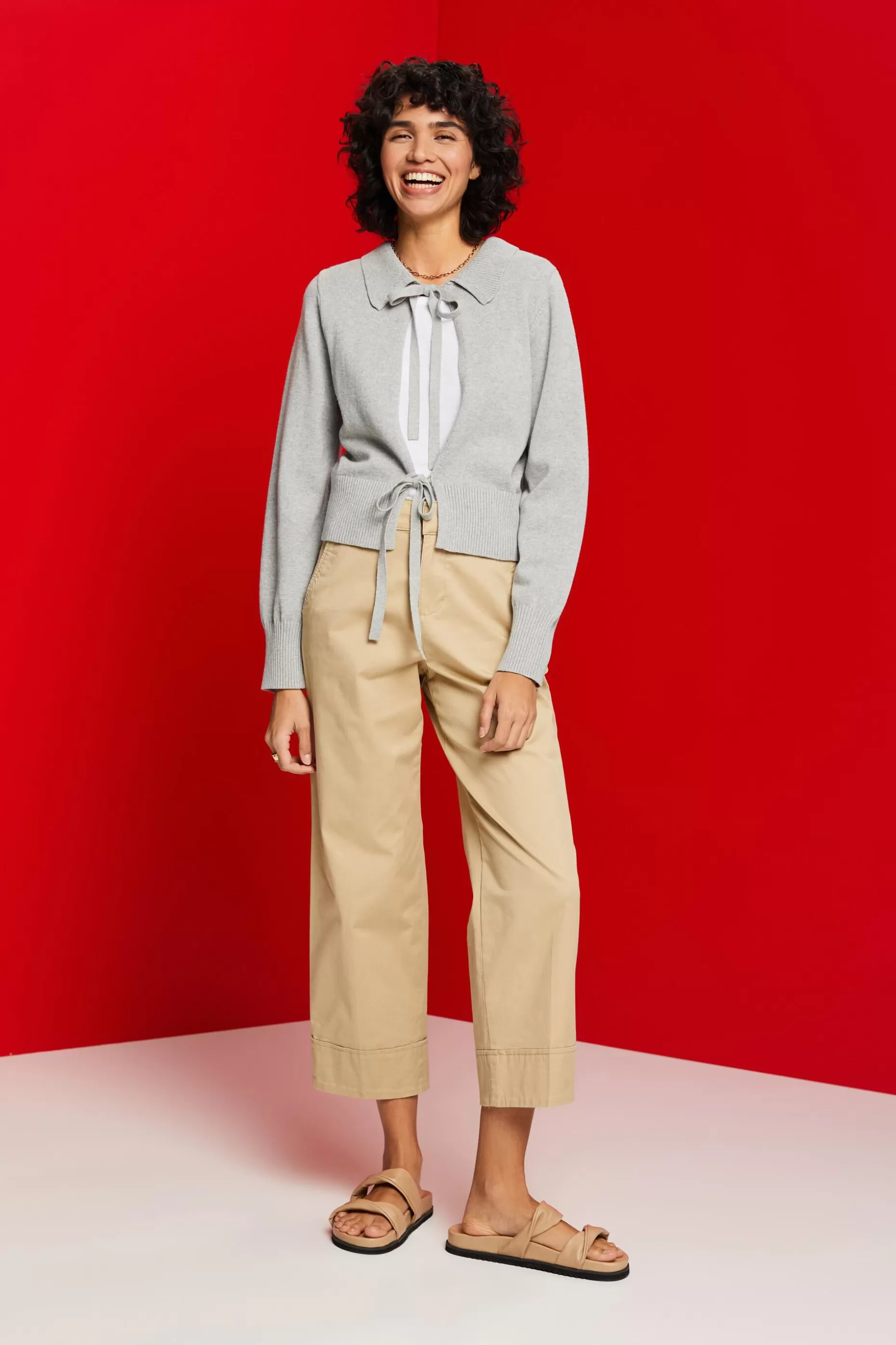 ESPRIT Tie front cardigan at our Online Shop *Women Sweaters