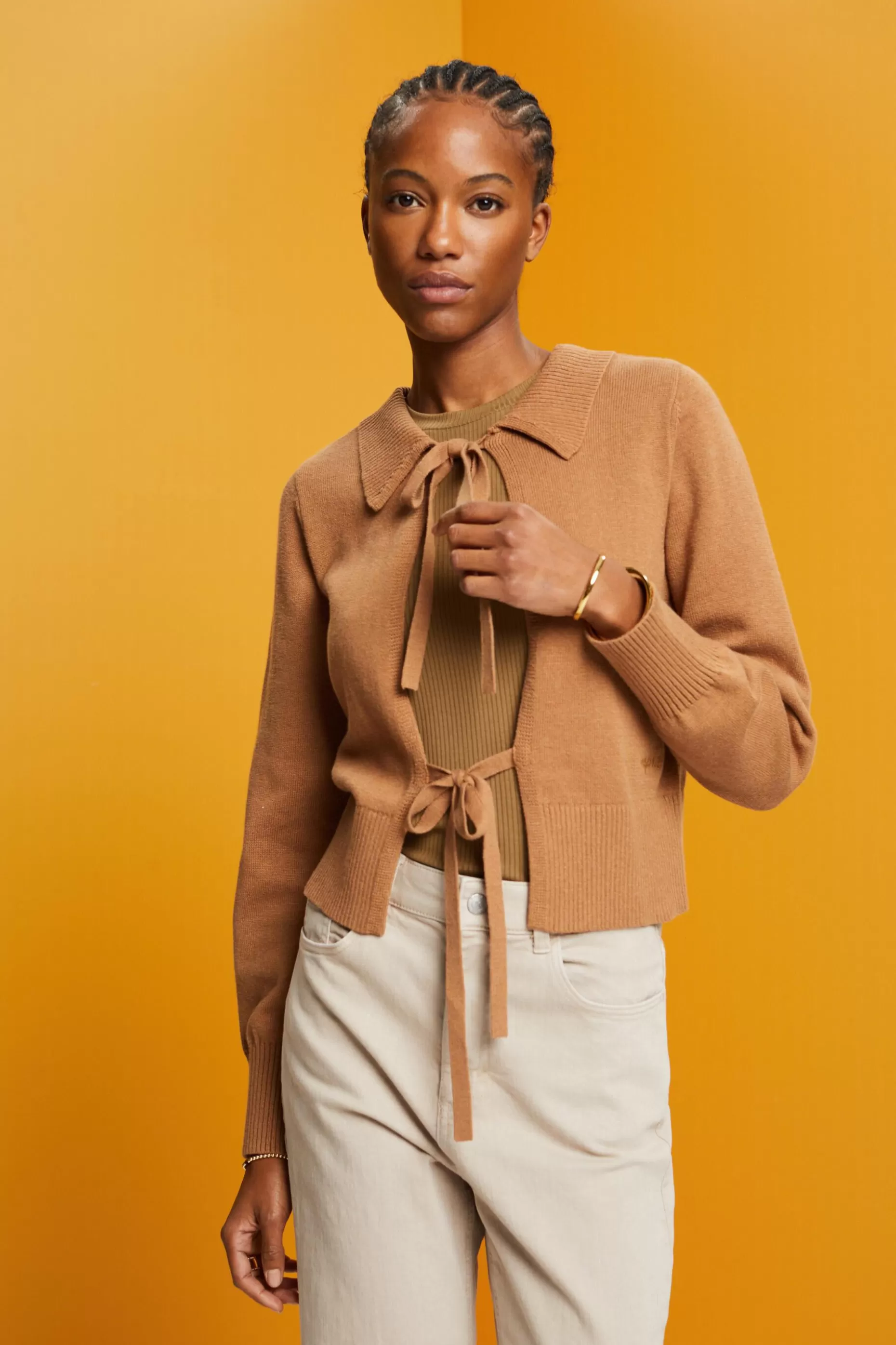ESPRIT Tie front cardigan at our Online Shop *Women Sweaters