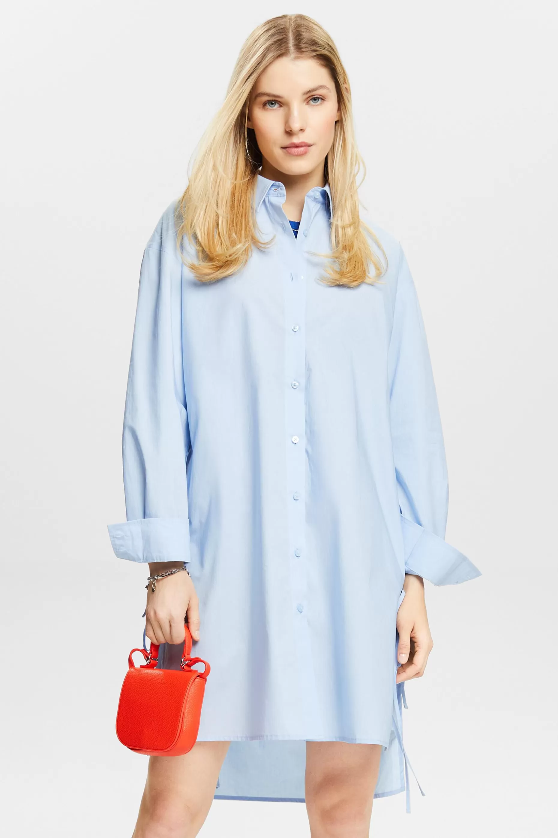 ESPRIT Tie-Detail Poplin Shirt Dress at our Online Shop *Women Dresses + Jumpsuits