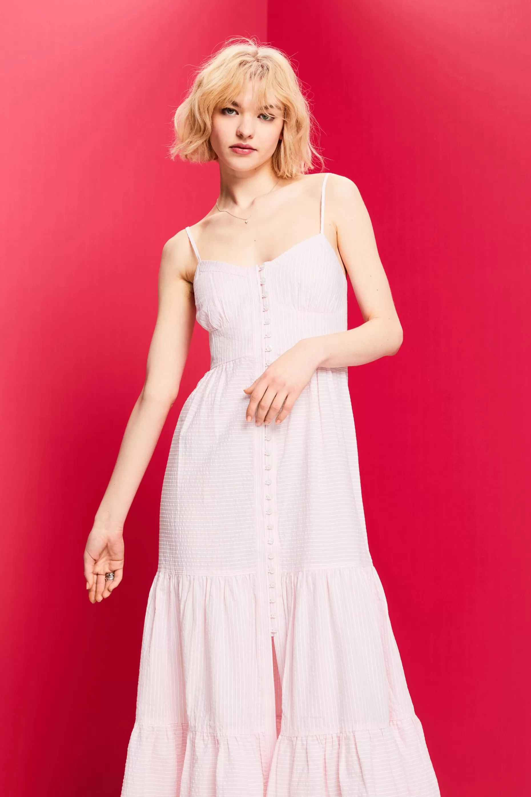ESPRIT Tiered Button Front Maxi Dress at our Online Shop *Women Dresses + Jumpsuits