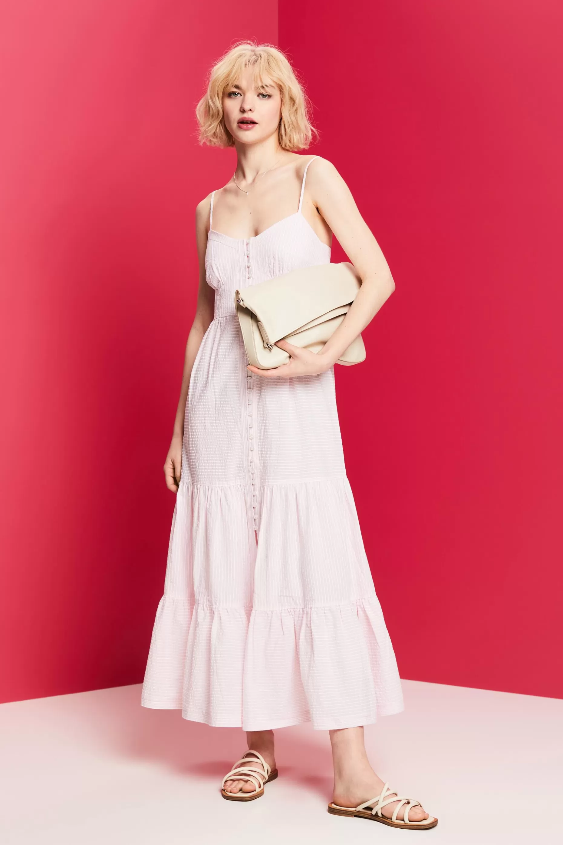 ESPRIT Tiered Button Front Maxi Dress at our Online Shop *Women Dresses + Jumpsuits