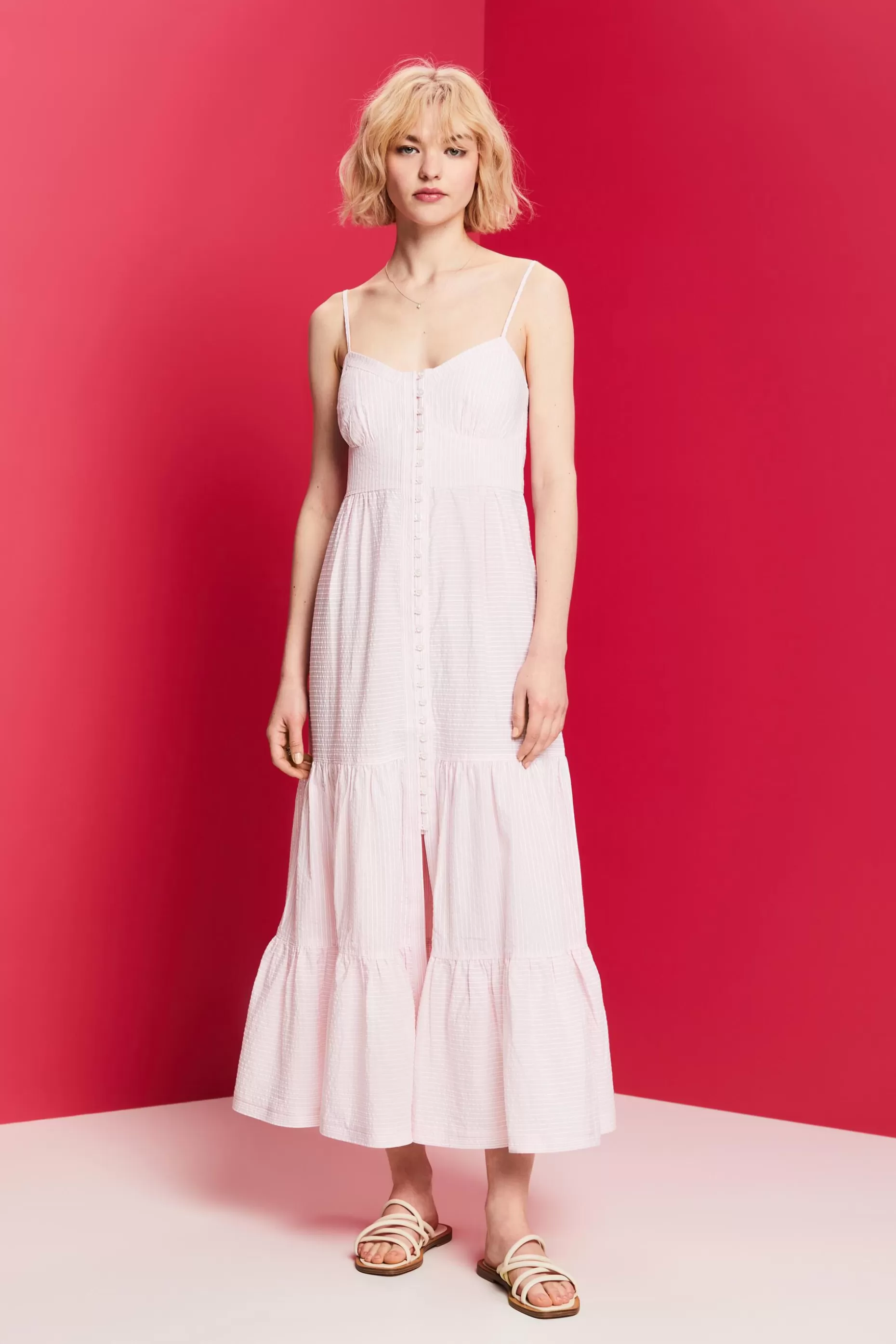 ESPRIT Tiered Button Front Maxi Dress at our Online Shop *Women Dresses + Jumpsuits