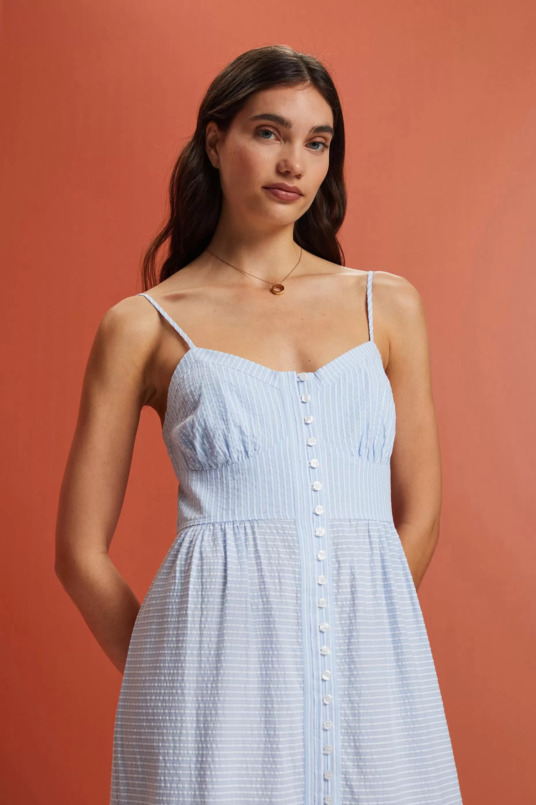 ESPRIT Tiered Button Front Maxi Dress at our Online Shop *Women Dresses + Jumpsuits