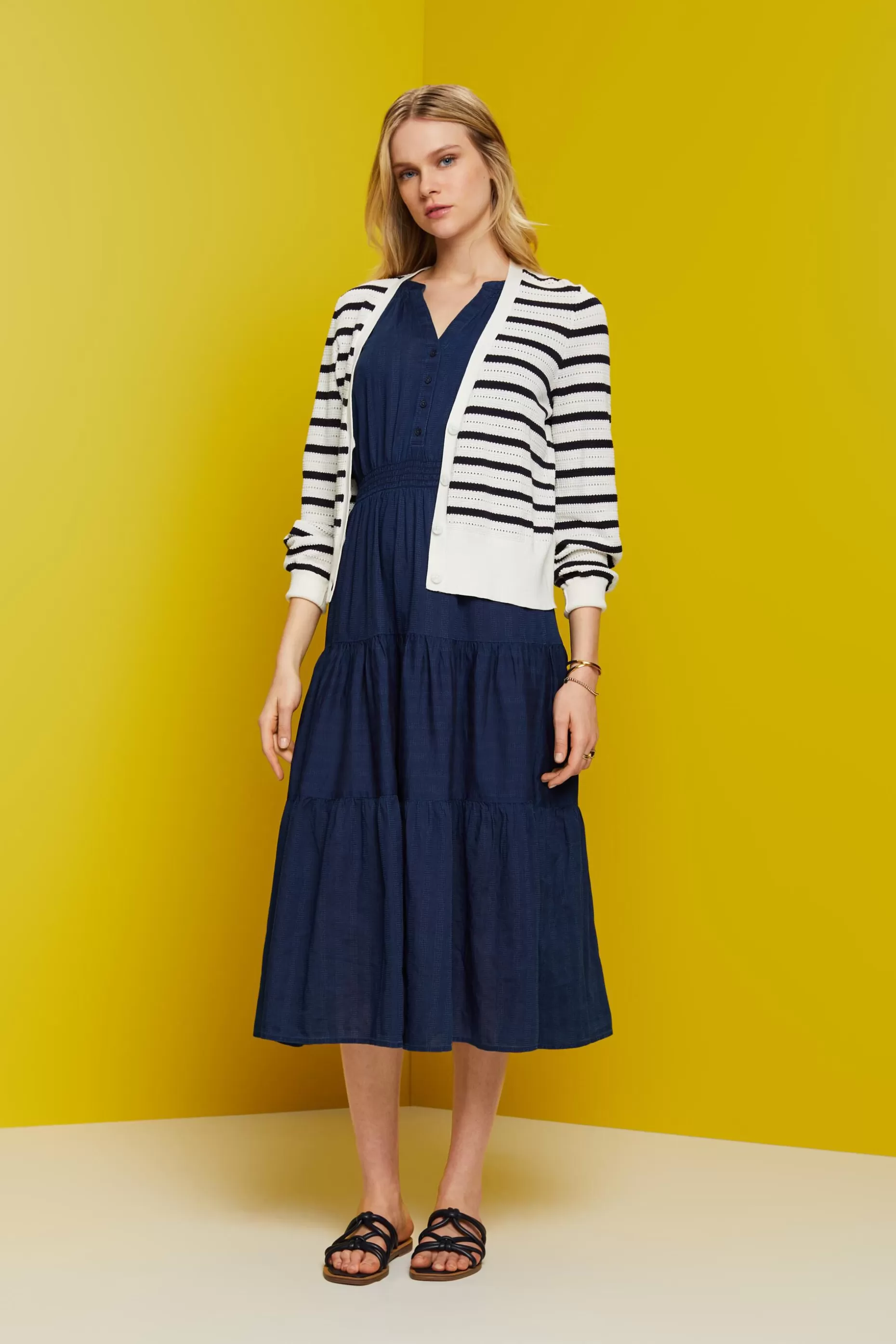 ESPRIT Tiered Cotton Midi Dress at our Online Shop *Women Dresses + Jumpsuits