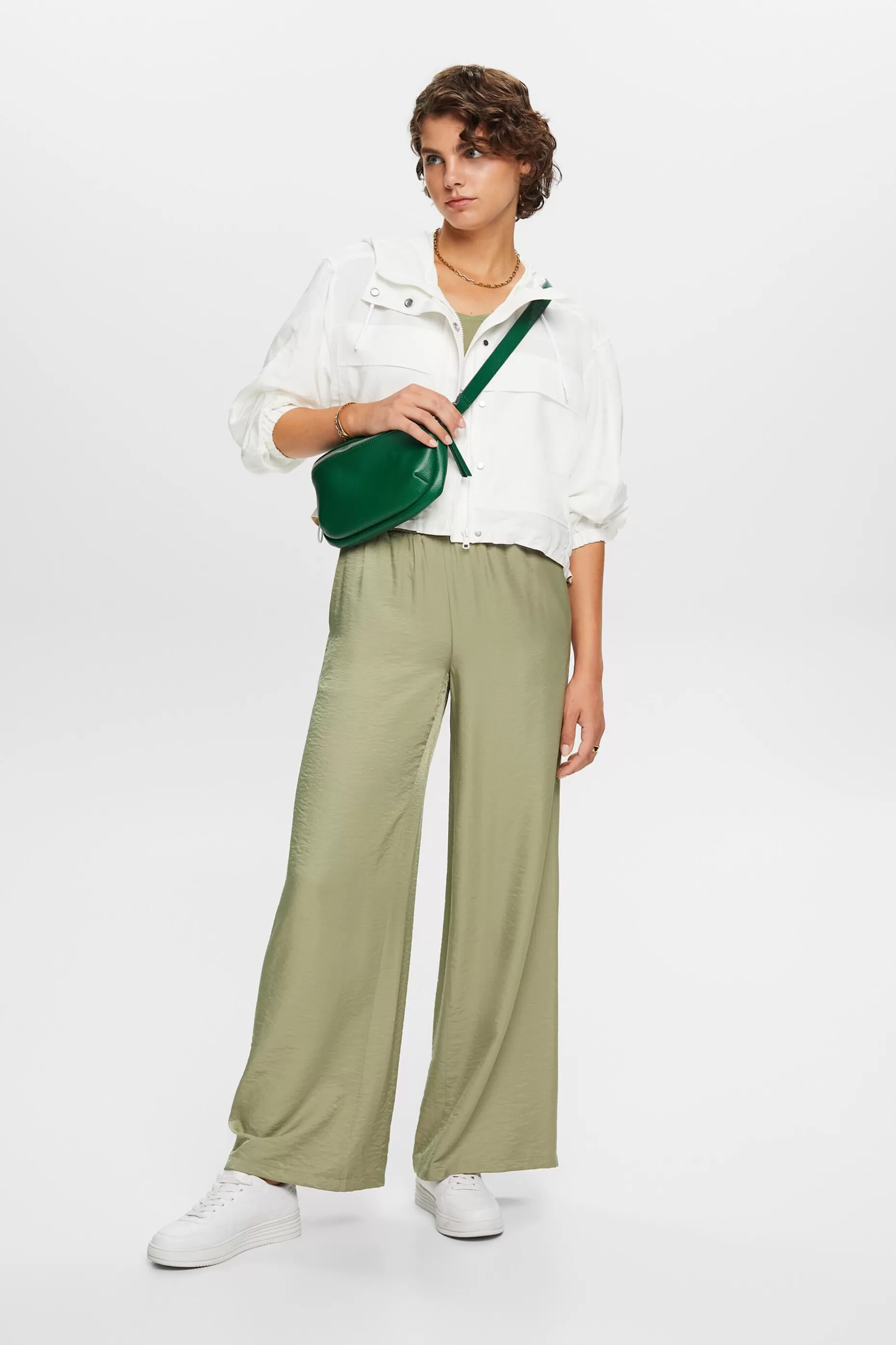 ESPRIT Transitional jacket with a hood, linen blend at our Online Shop *Women Clearance 60%-70% Off